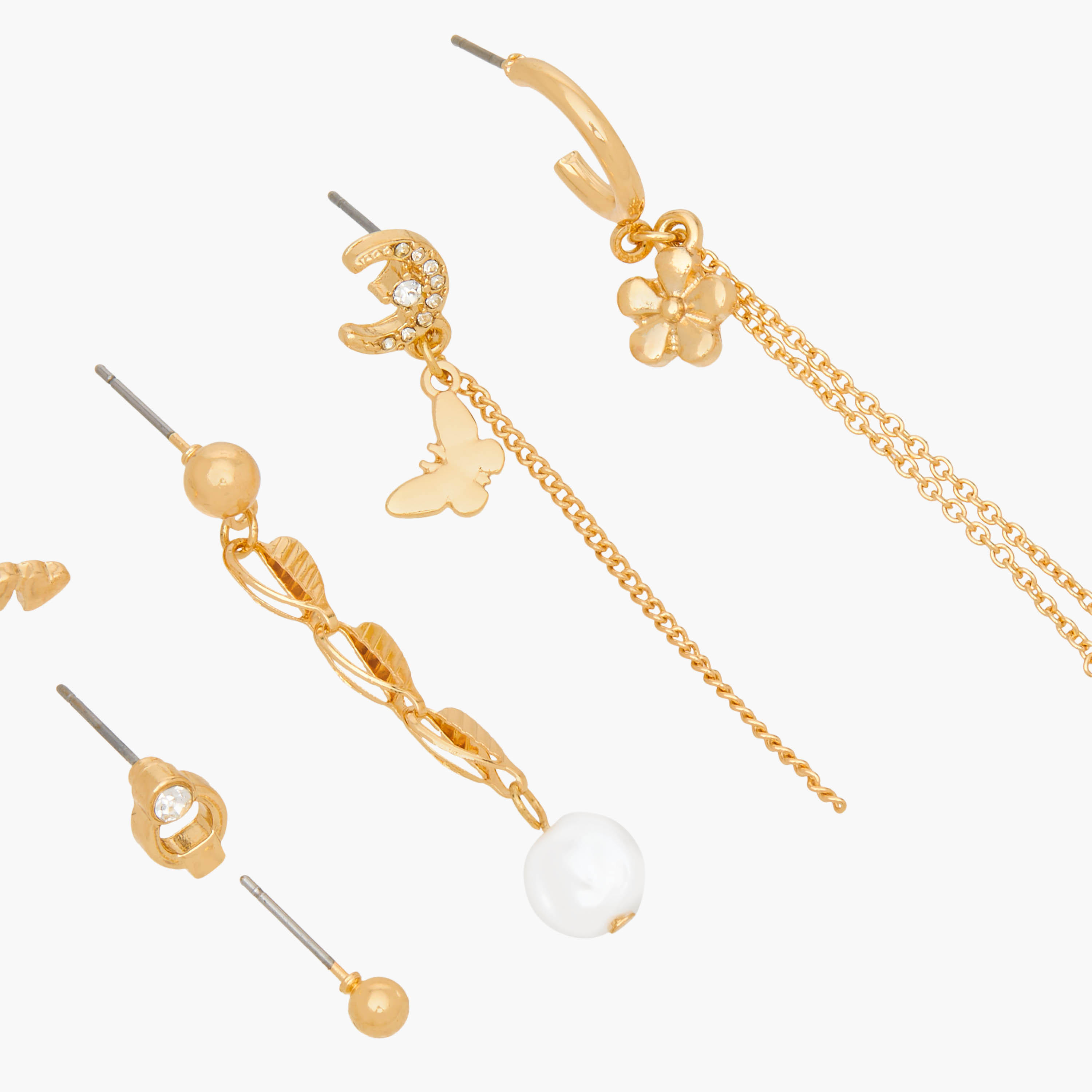Flora Bella Assorted Earrings with Pushback Closure - Set of 6-women-watchesandjewellery-jewellery-earrings-image-3