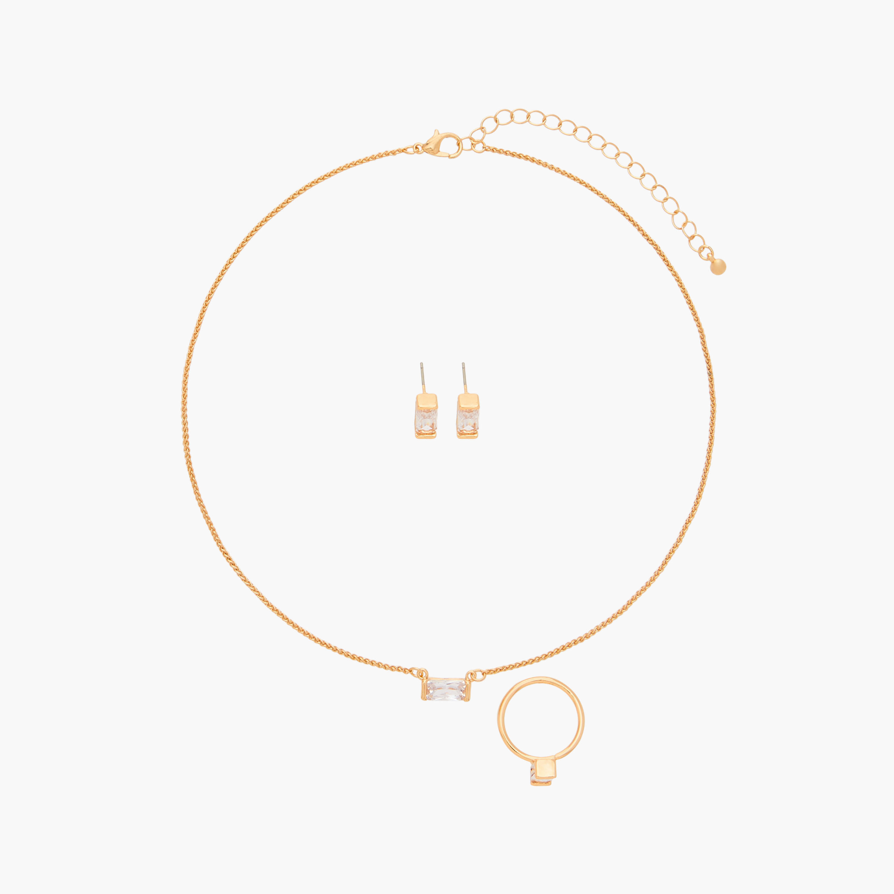 Flora Bella Embellished Pendant Necklace with Earrings and Ring-women-watchesandjewellery-jewellery-jewellerysets-image-1