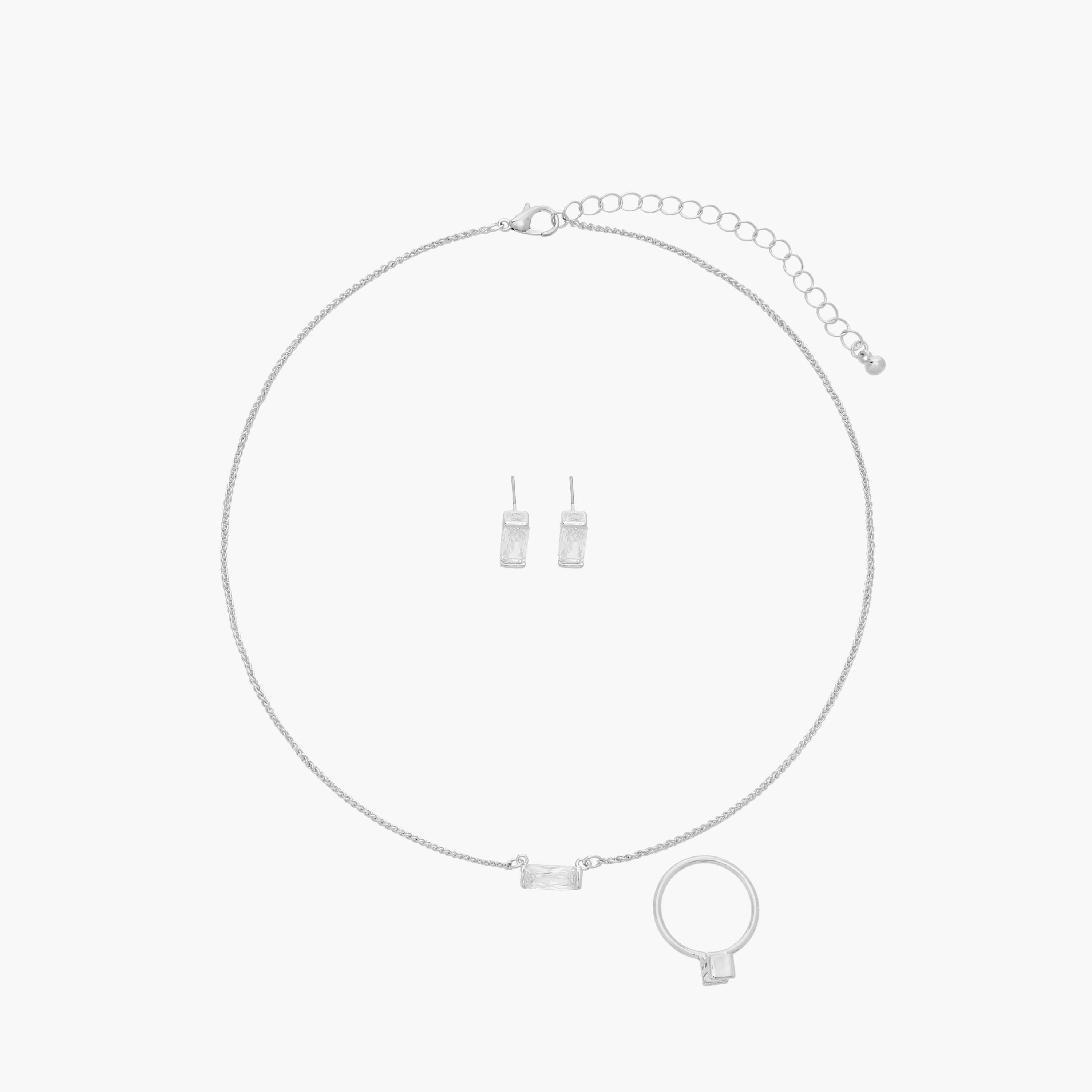 Flora Bella Embellished Pendant Necklace with Earrings and Ring-women-watchesandjewellery-jewellery-jewellerysets-image-1