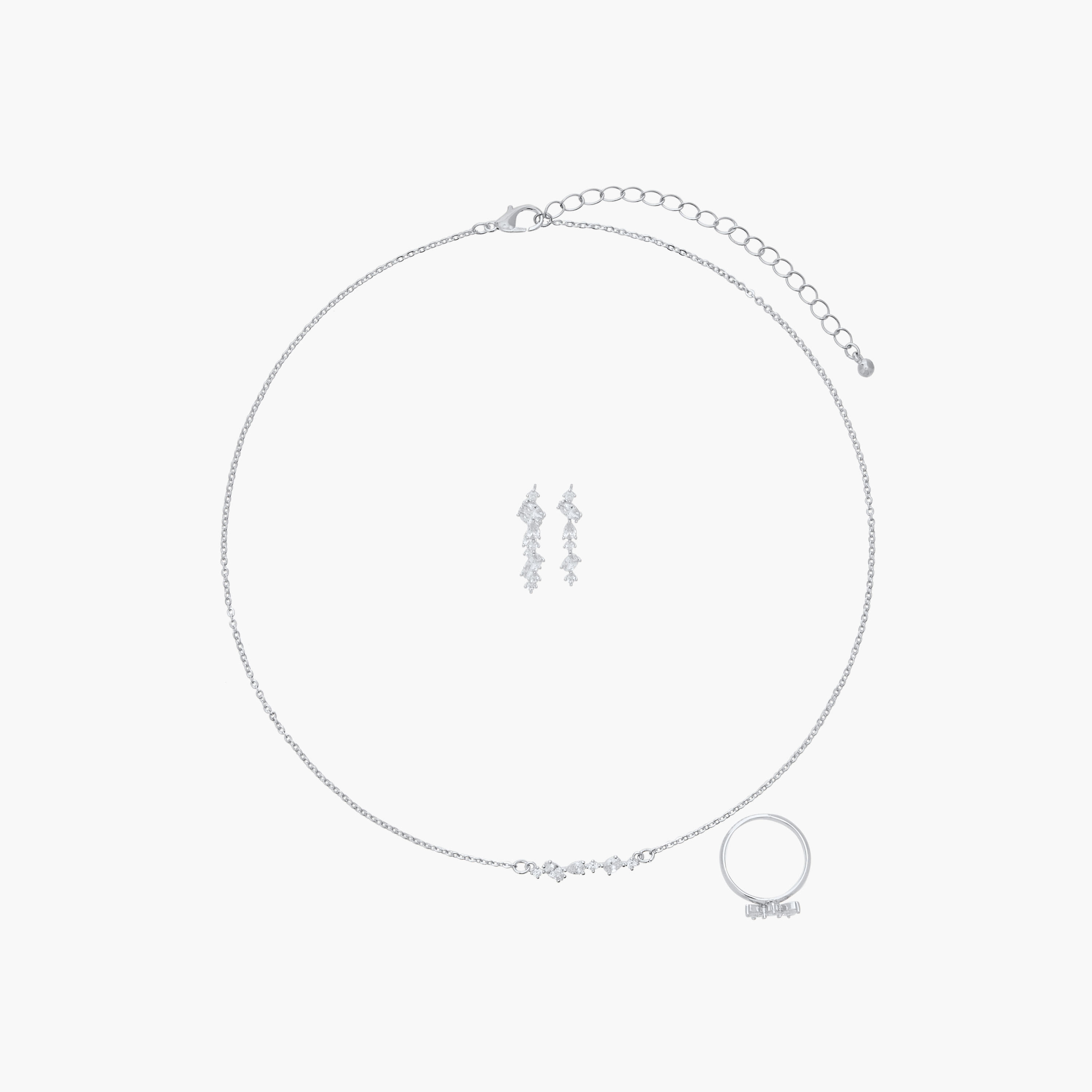 Flora Bella Embellished Pendant Necklace with Earrings and Ring Set-women-watchesandjewellery-jewellery-jewellerysets-image-1