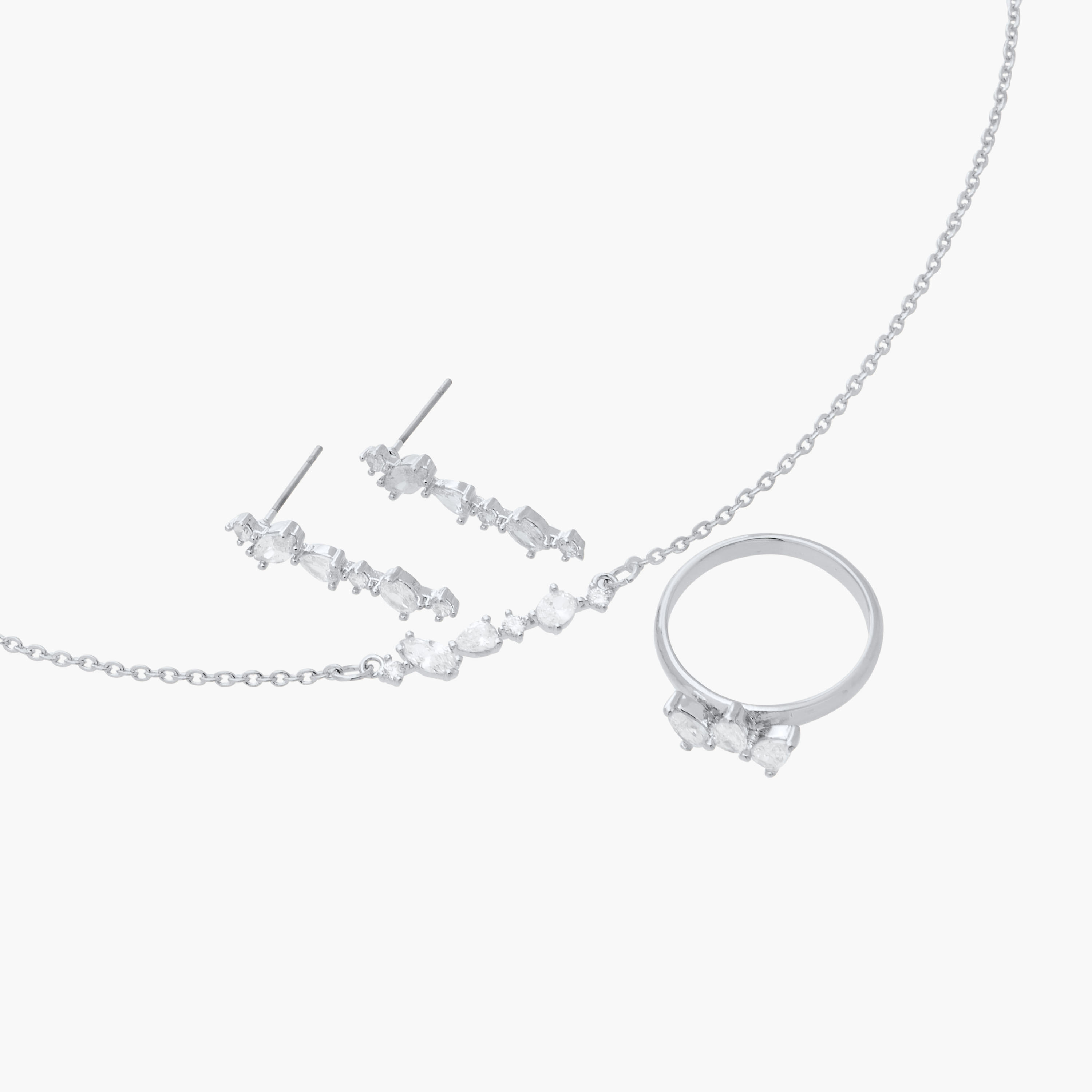 Flora Bella Embellished Pendant Necklace with Earrings and Ring Set-women-watchesandjewellery-jewellery-jewellerysets-image-3