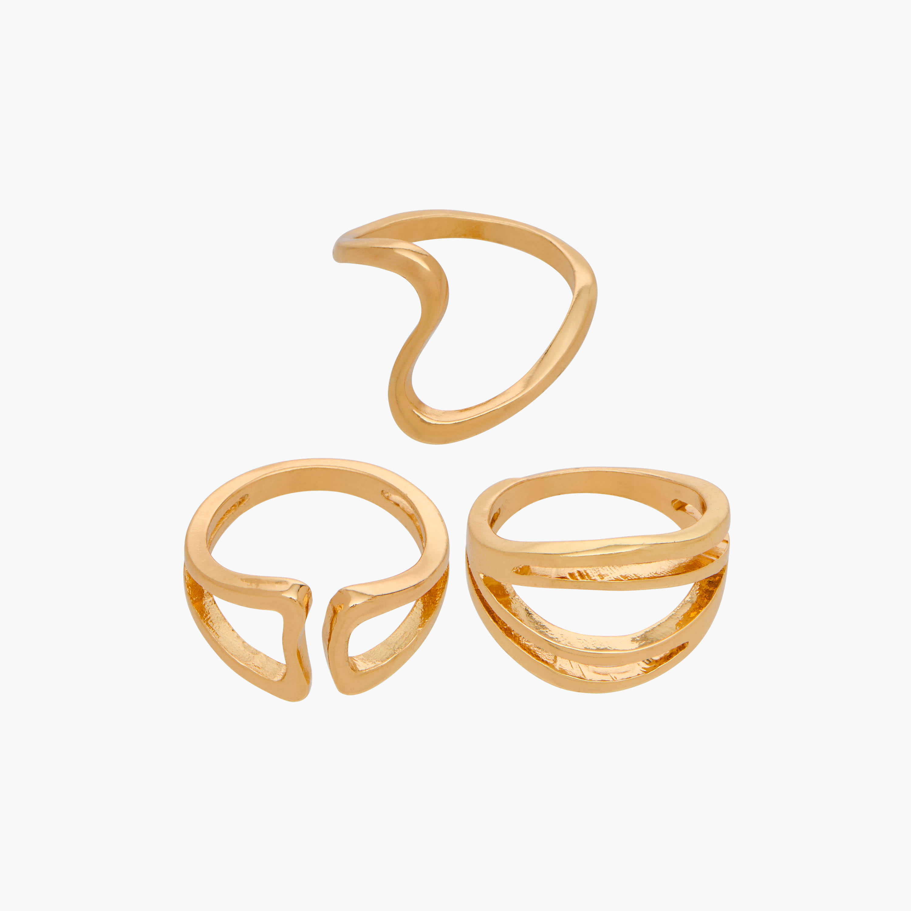 Flora Bella Assorted Ring - Set of 3-women-watchesandjewellery-jewellery-rings-image-1
