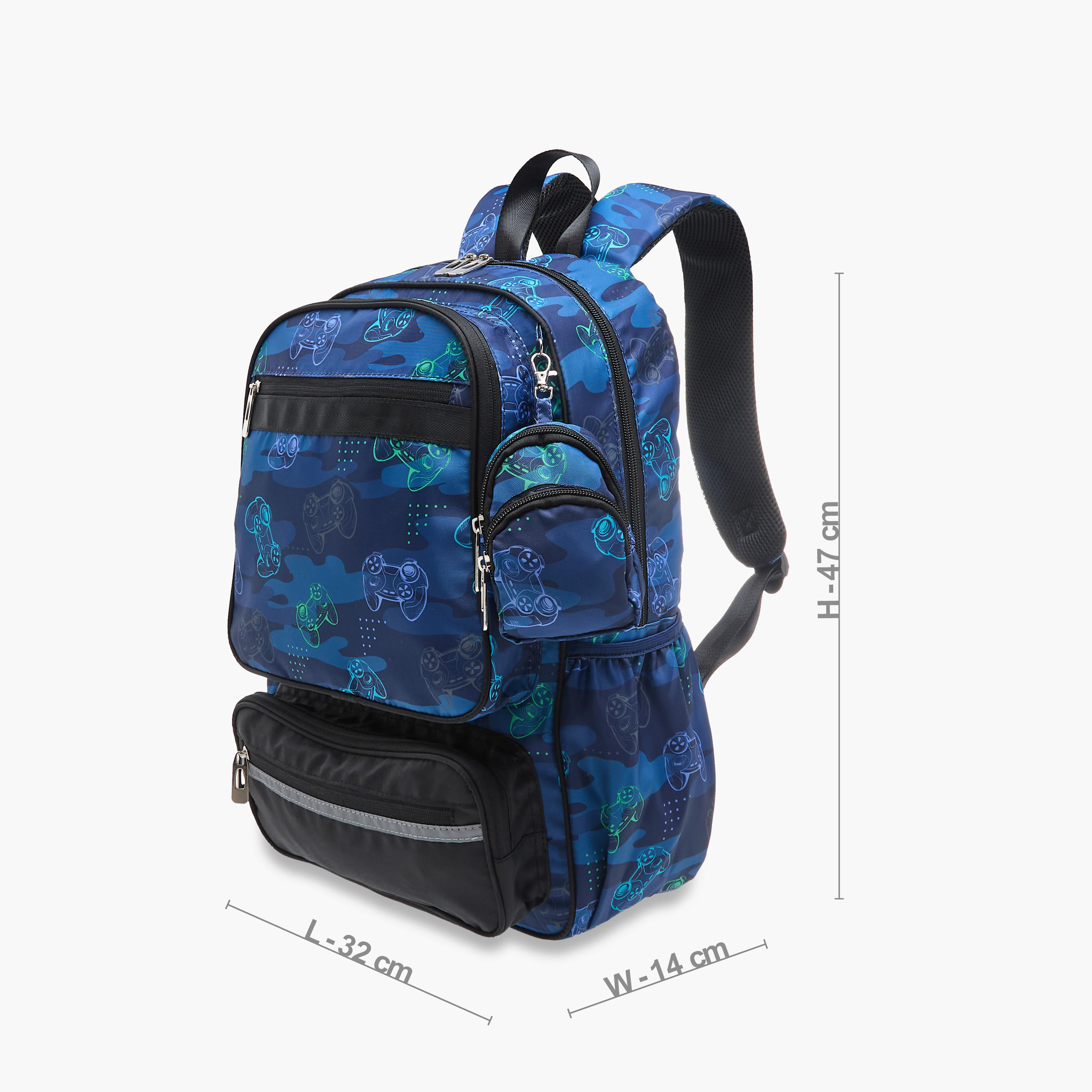 LBL by Shoexpress Gamer Print School Backpack with Detachable Pouch - 47x14x32 cm-school-bagsandbackpacks-backpacks-image-2