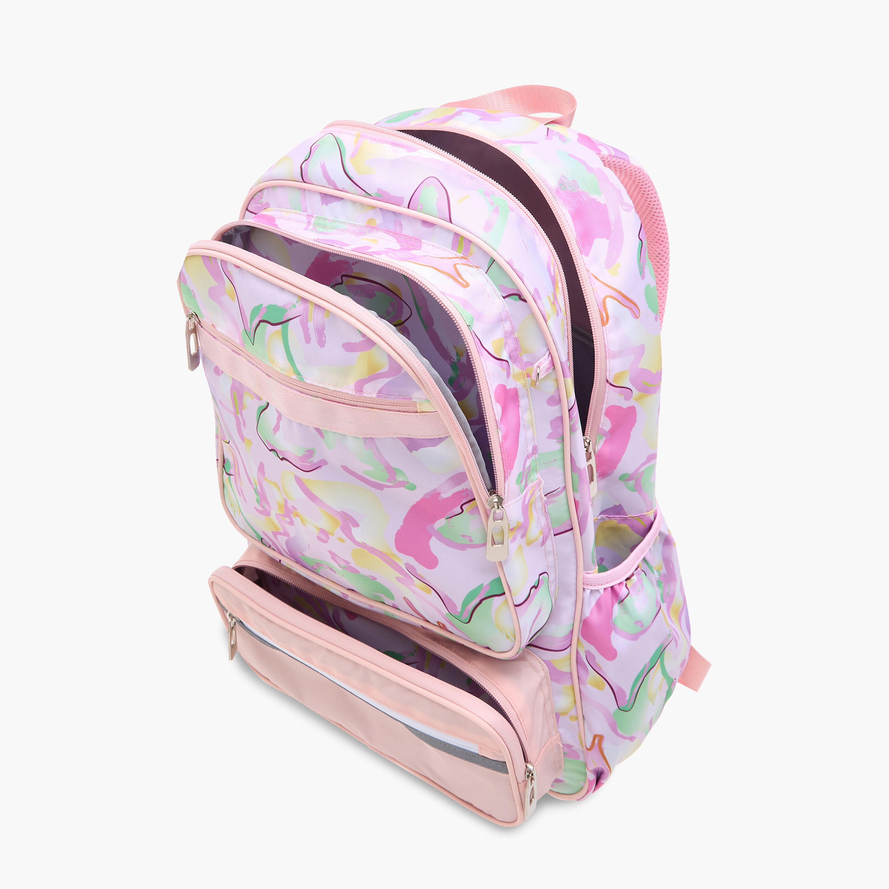 Flora Bella Printed School Backpack with Adjustable Straps and Detachable Pouch - 47x14x32 cm-school-bagsandbackpacks-backpacks-image-11