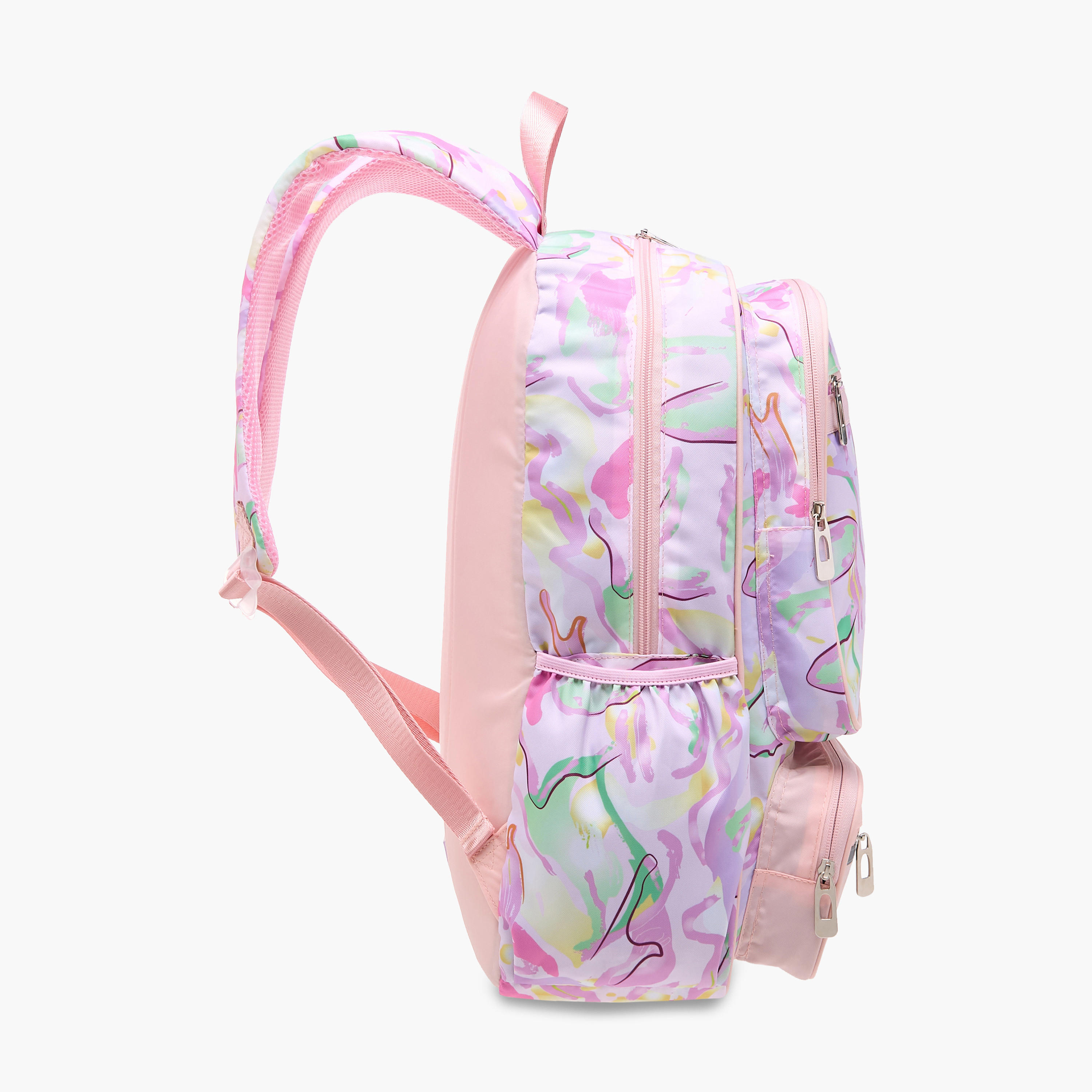 Flora Bella Printed School Backpack with Adjustable Straps and Detachable Pouch - 47x14x32 cm-school-bagsandbackpacks-backpacks-image-3