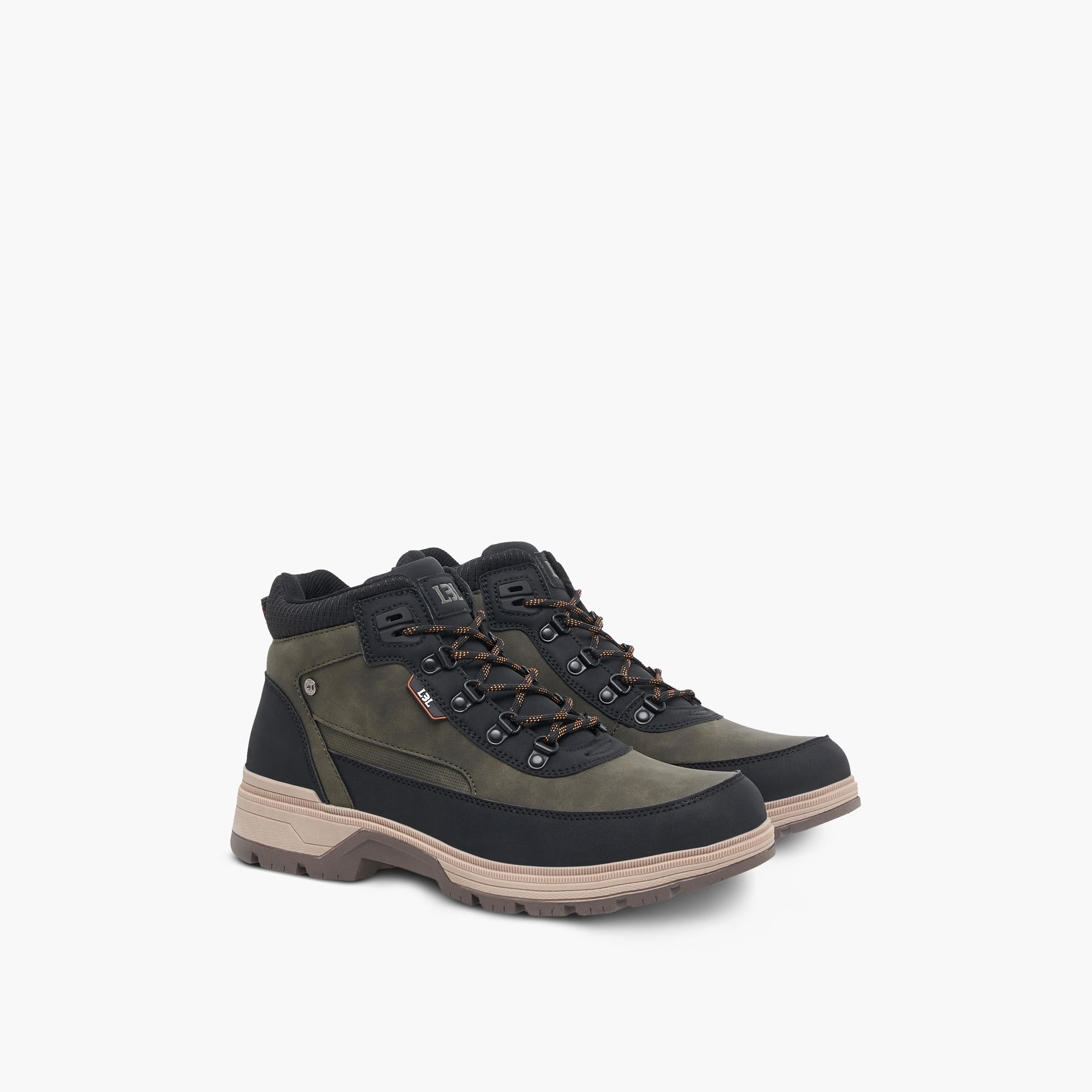 LBL by Shoexpress Panelled Lace-Up Chukka Boots-men-shoes-boots-image-1