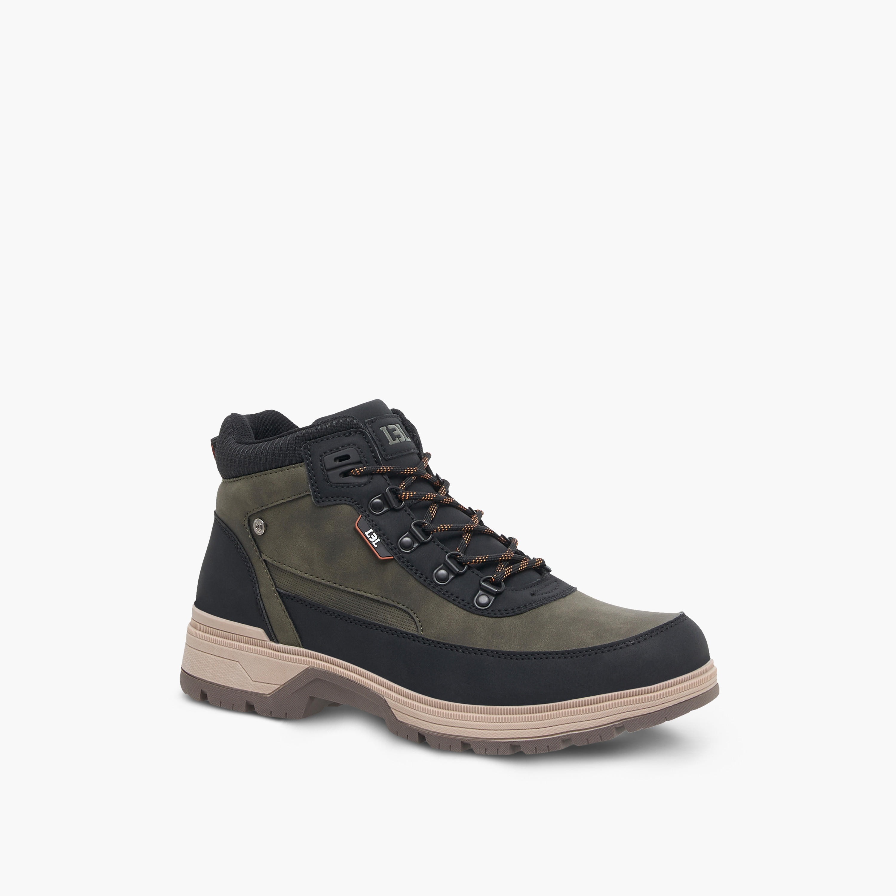 LBL by Shoexpress Panelled Lace-Up Chukka Boots-men-shoes-boots-image-2