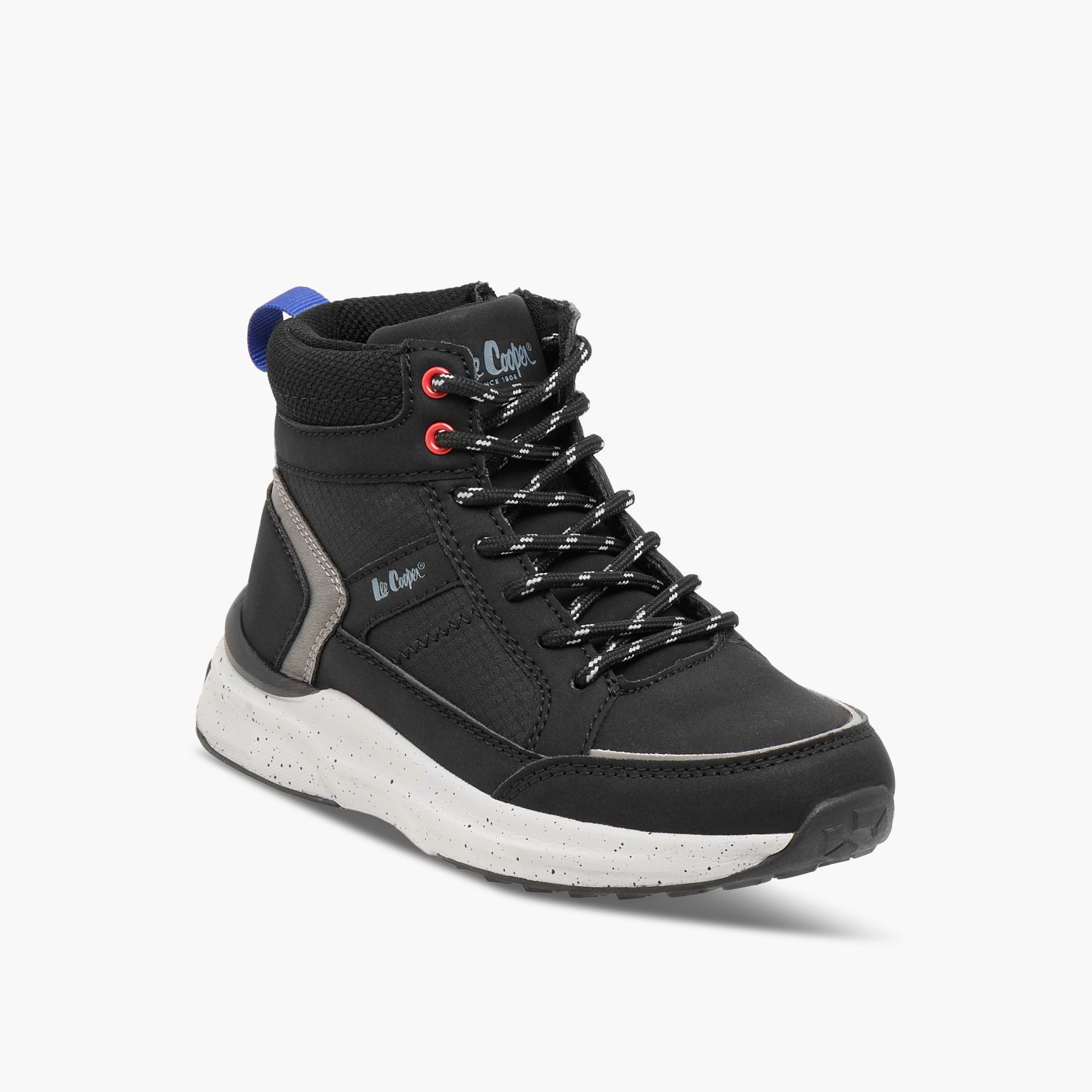 Lee Cooper Kids' High Top Sneakers with Lace-Up Closure-boys-shoes-boots-image-2