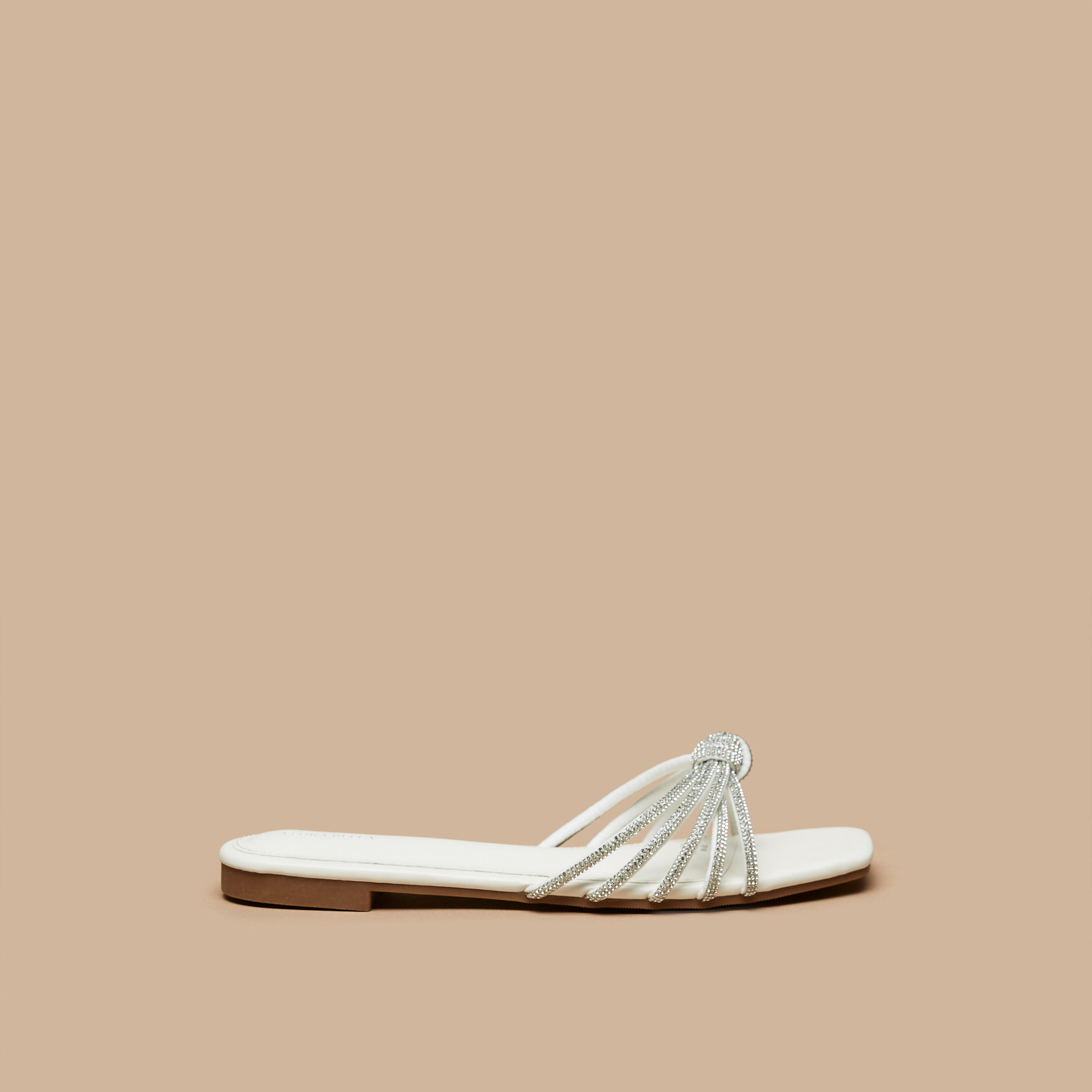 Flora Bella Embellished Slip-On Sandals with Knot Detail-women-shoes-flats-sandals-image-3