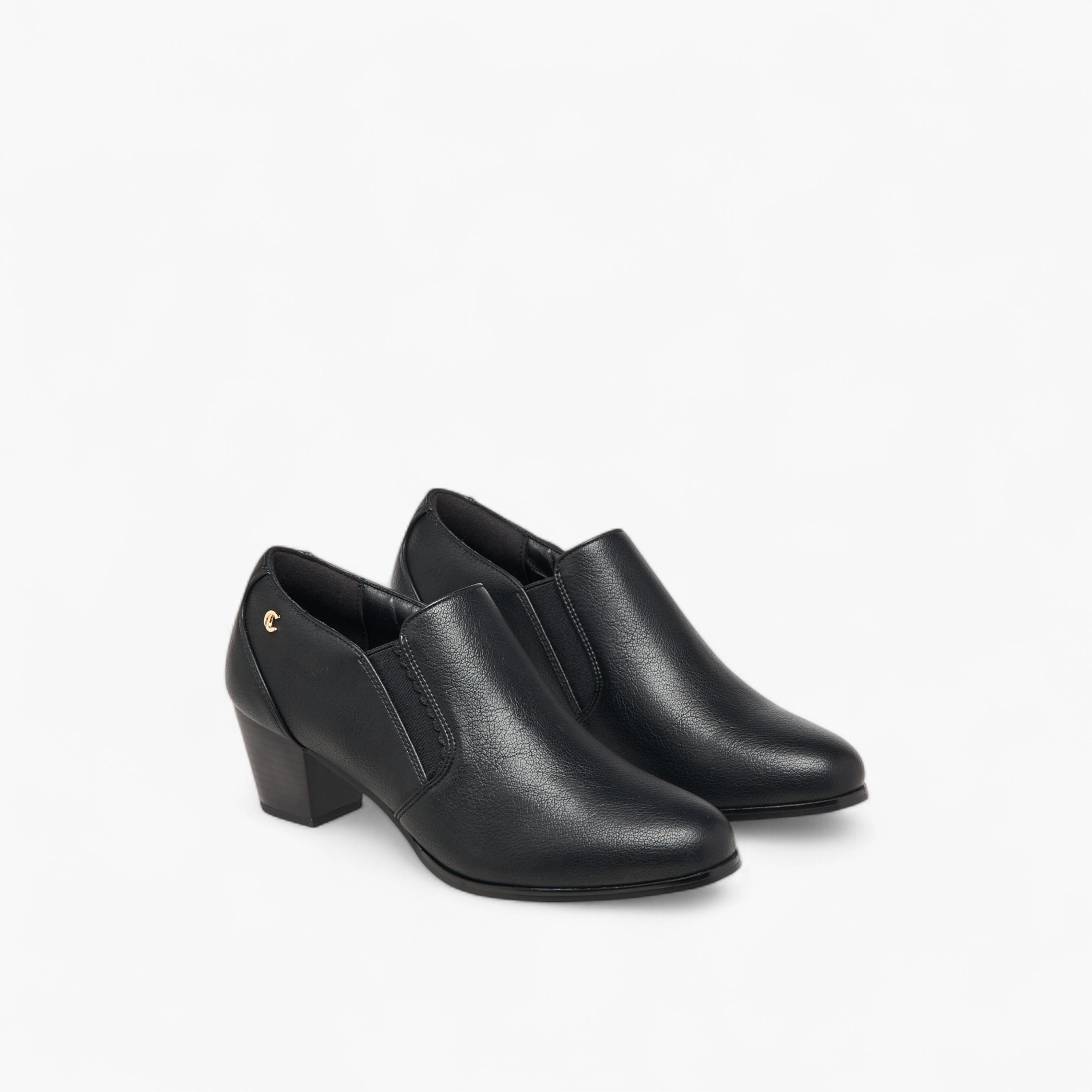 Le Confort Women's Low Ankle Block Heel Slip-On Boots-women-shoes-boots-image-1