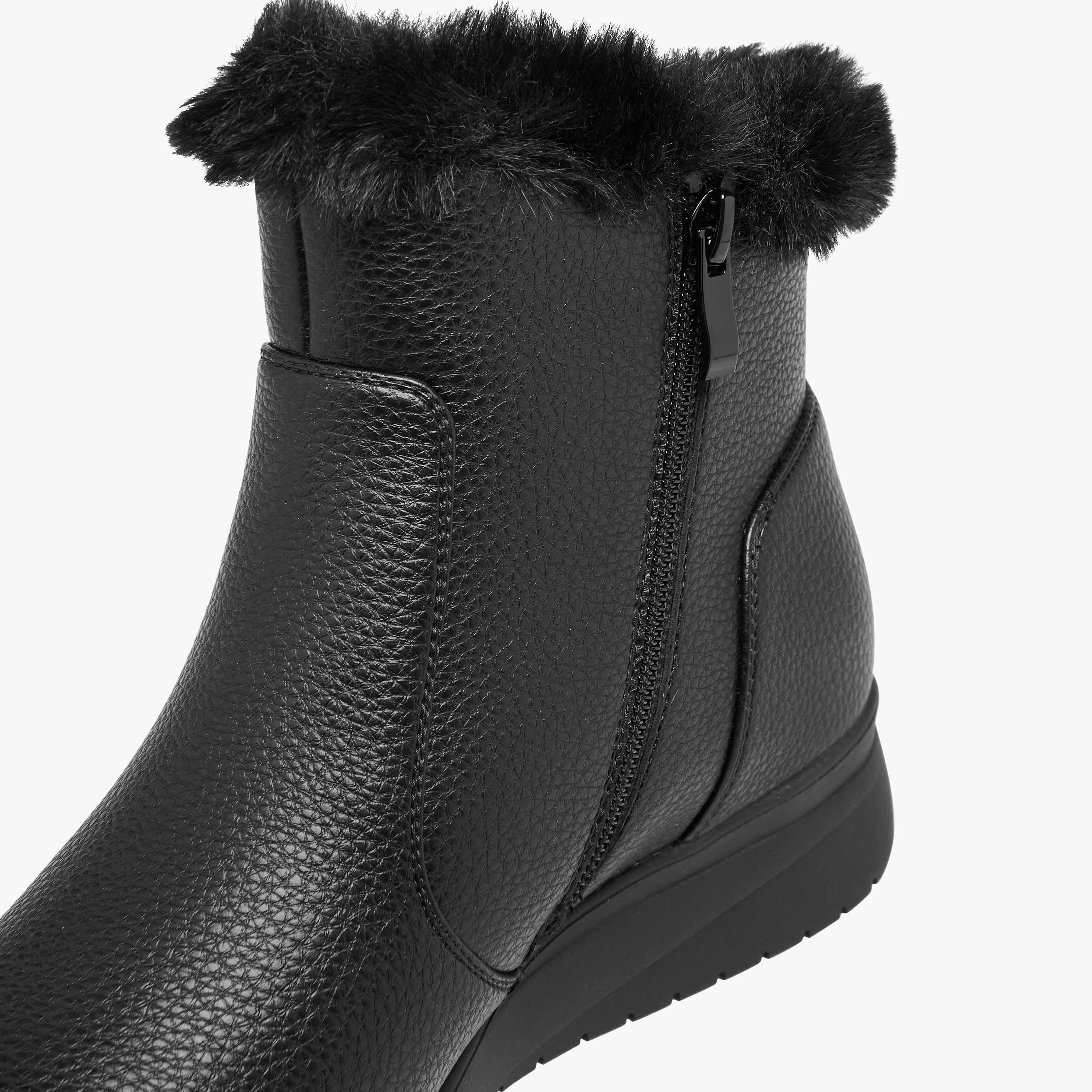 Le Confort Women's Fur Accent Ankle Boots-women-shoes-boots-image-5