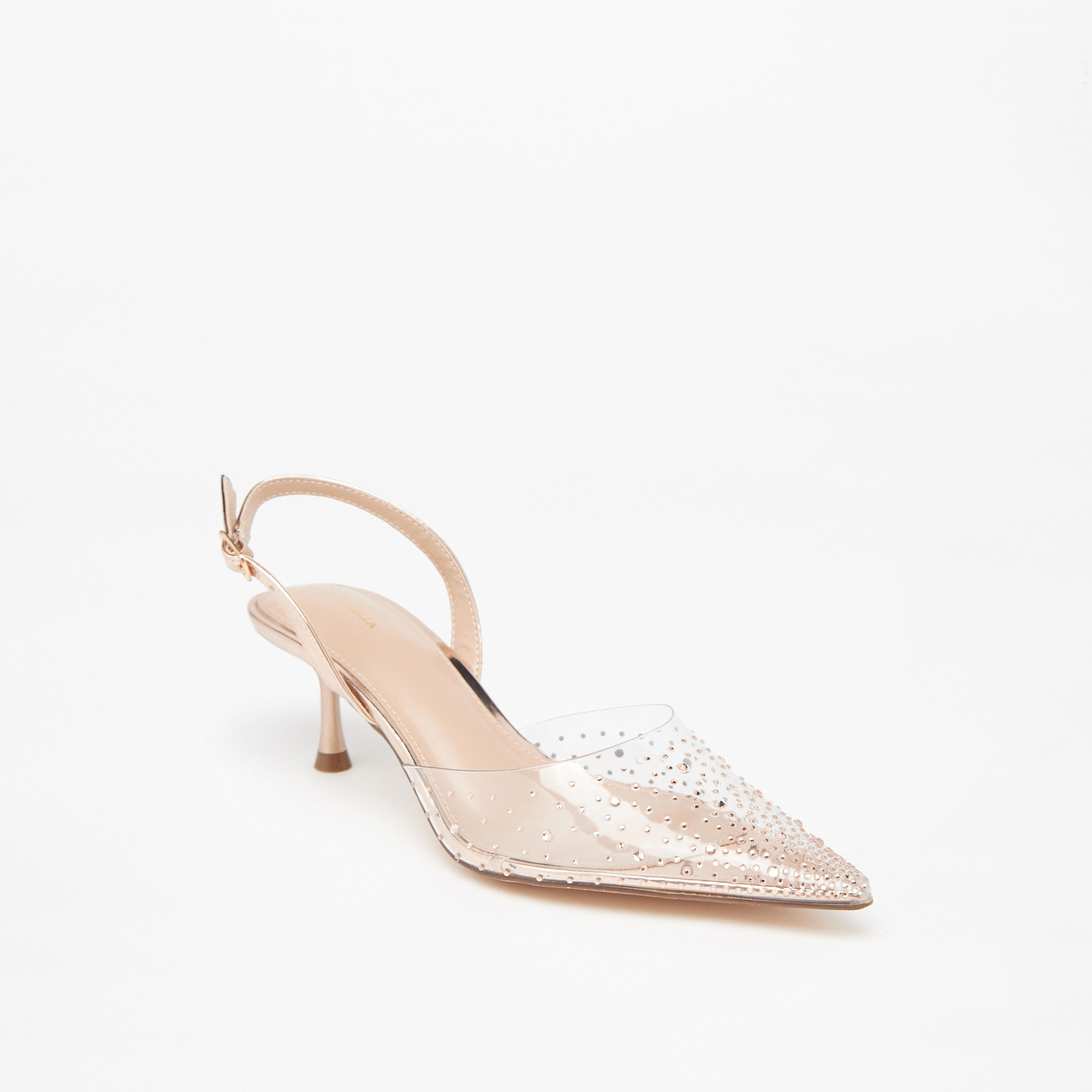 Flora Bella Embellished Pumps with Flared Heels and Buckle Closure-women-shoes-heels-image-1