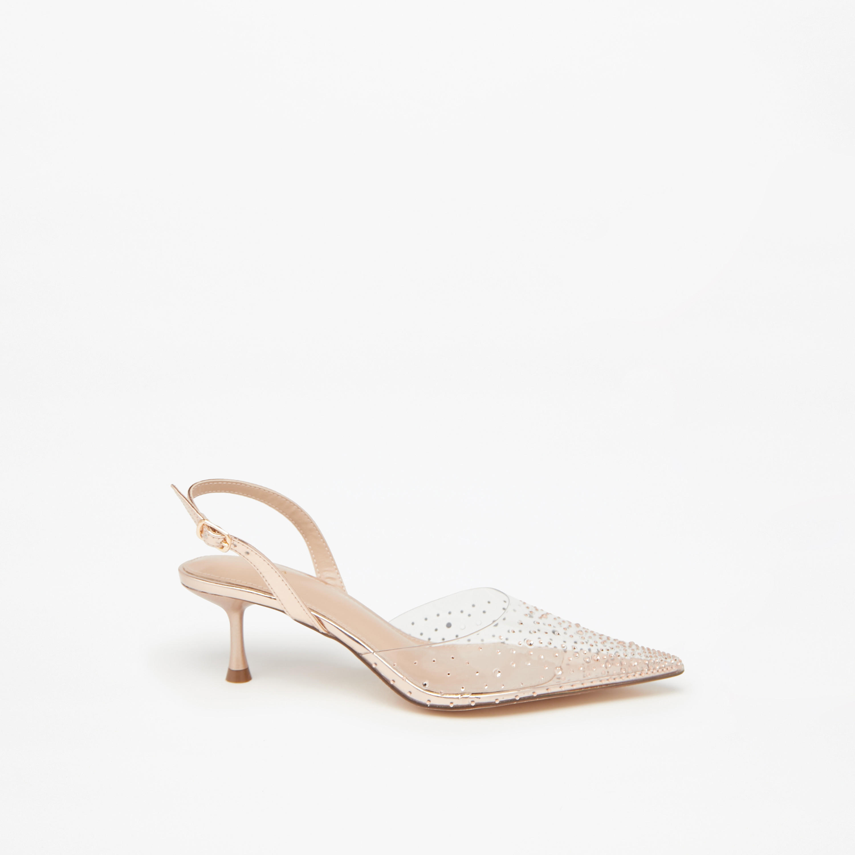 Flora Bella Embellished Pumps with Flared Heels and Buckle Closure-women-shoes-heels-image-2
