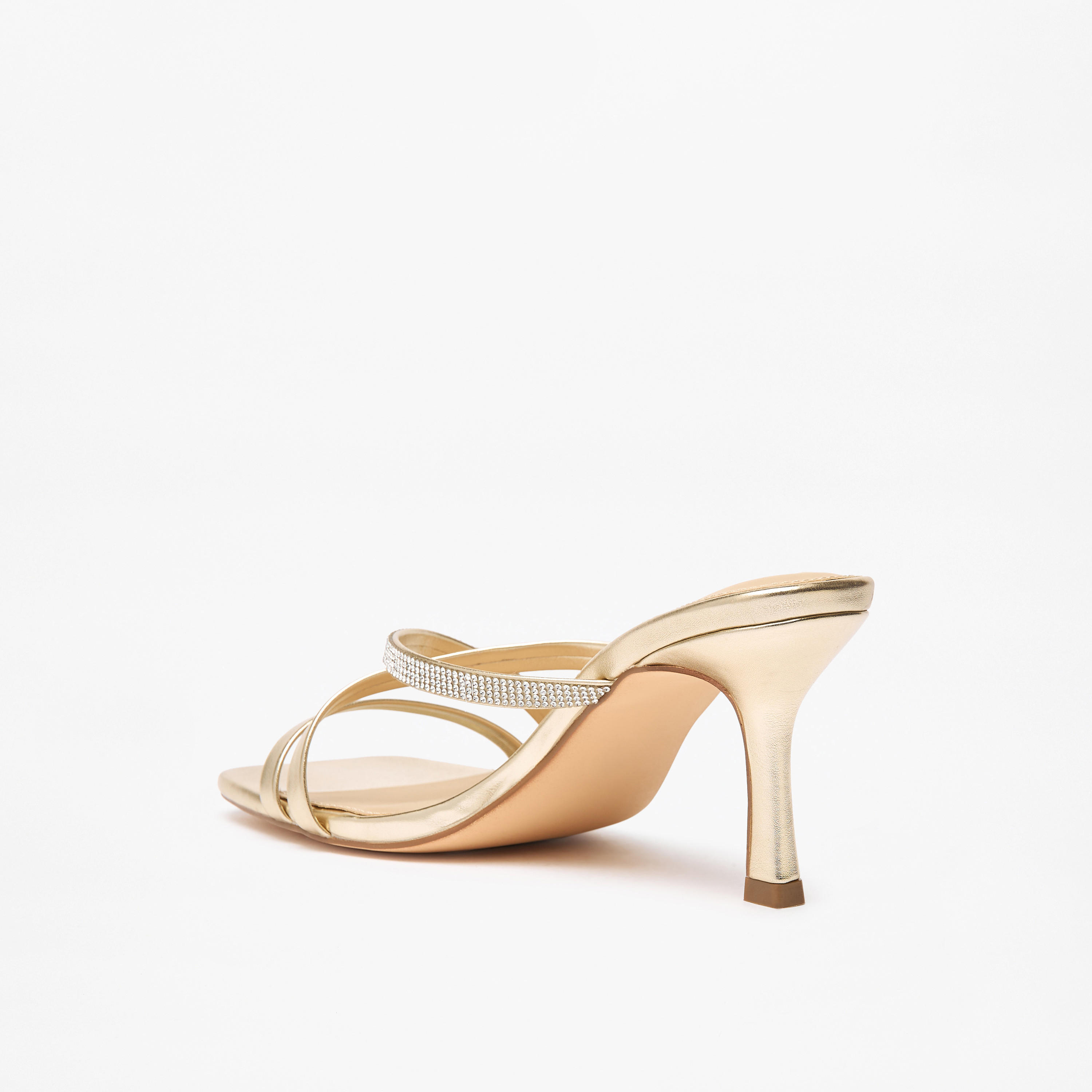 Flora Bella Embellished Cross Strap Slip-On Sandals with Flared Heels-women-shoes-sandals-heeled-image-2