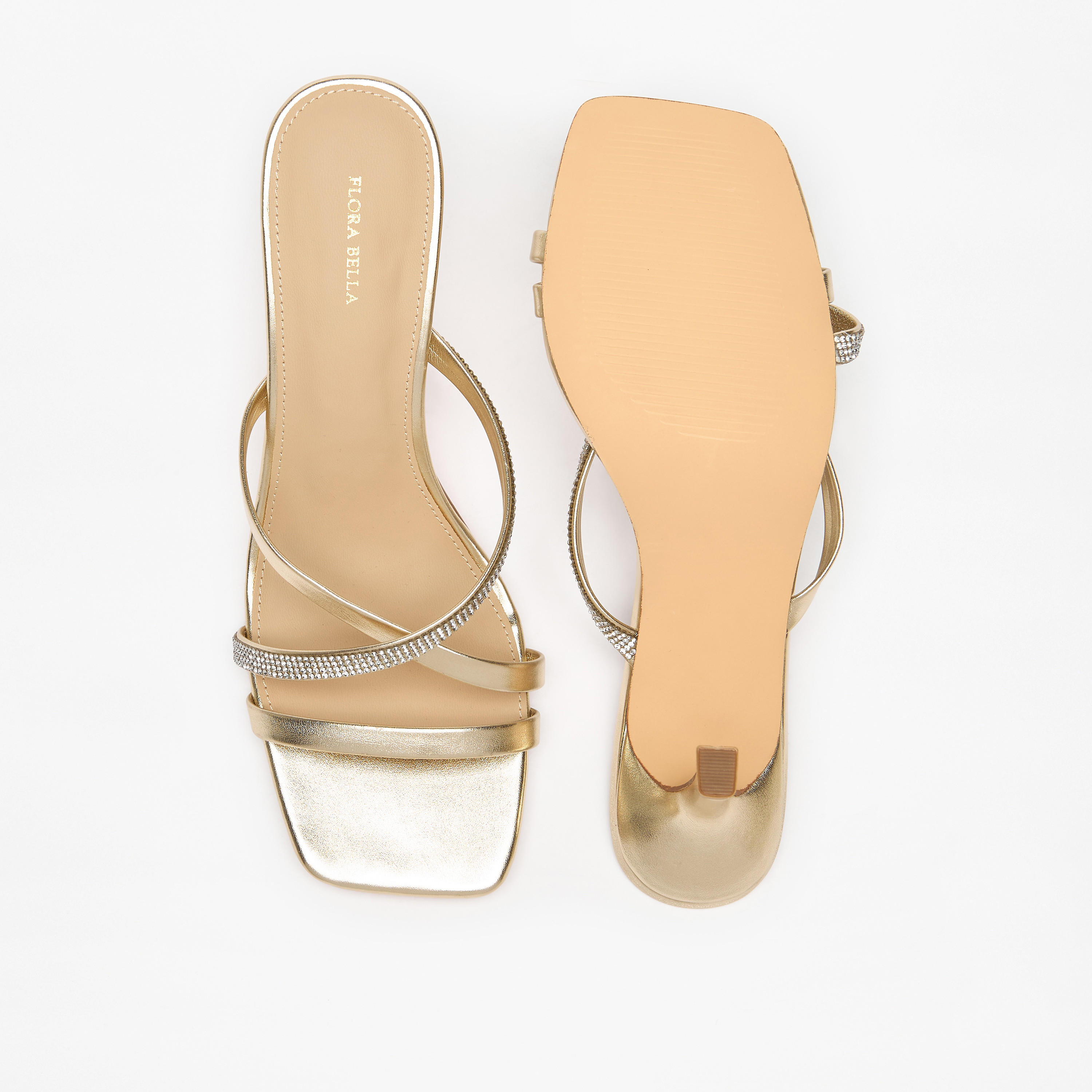Flora Bella Embellished Cross Strap Slip-On Sandals with Flared Heels-women-shoes-sandals-heeled-image-4