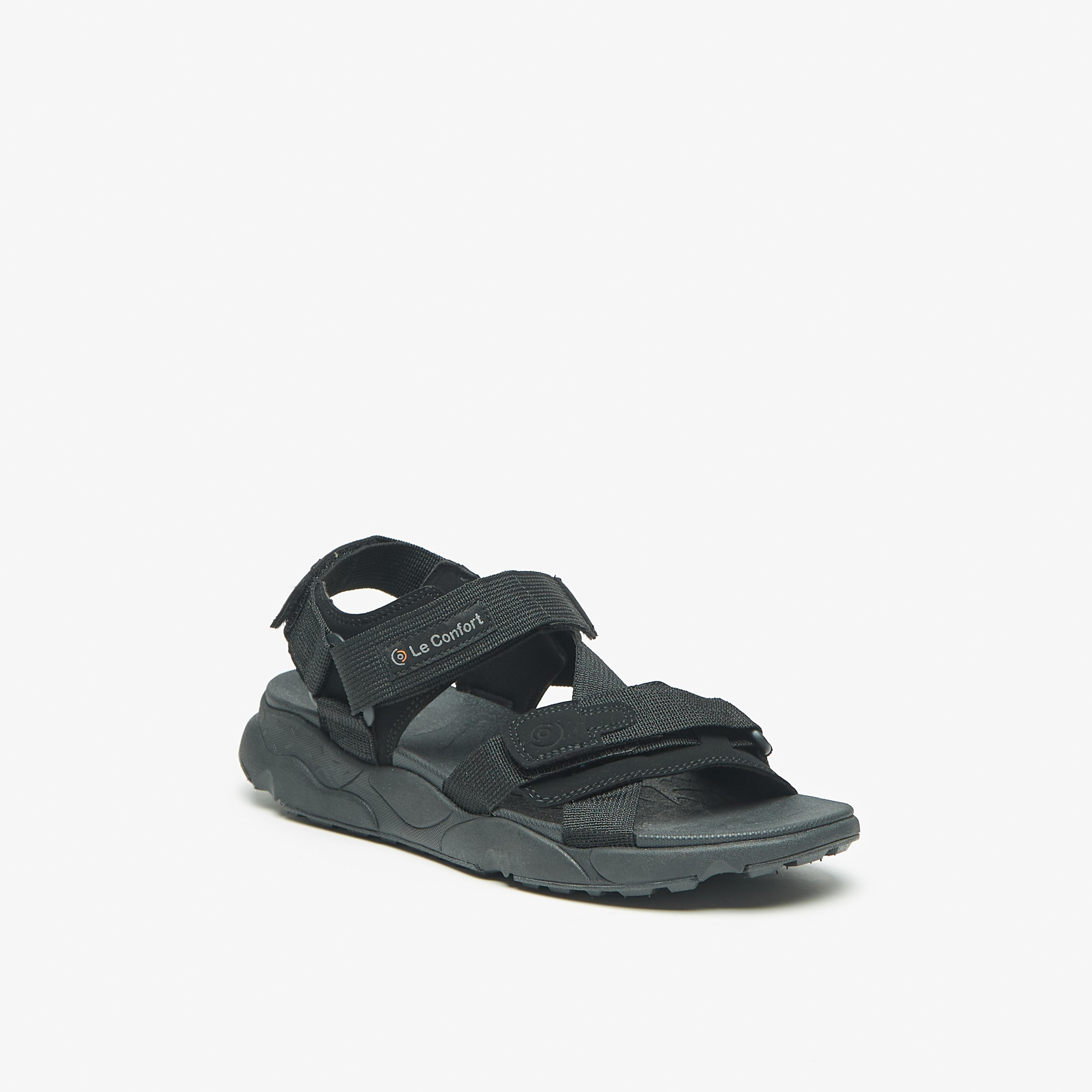 Le Confort Textured Comfort Floaters with Hook and Loop Closure-men-shoes-sandals-image-1