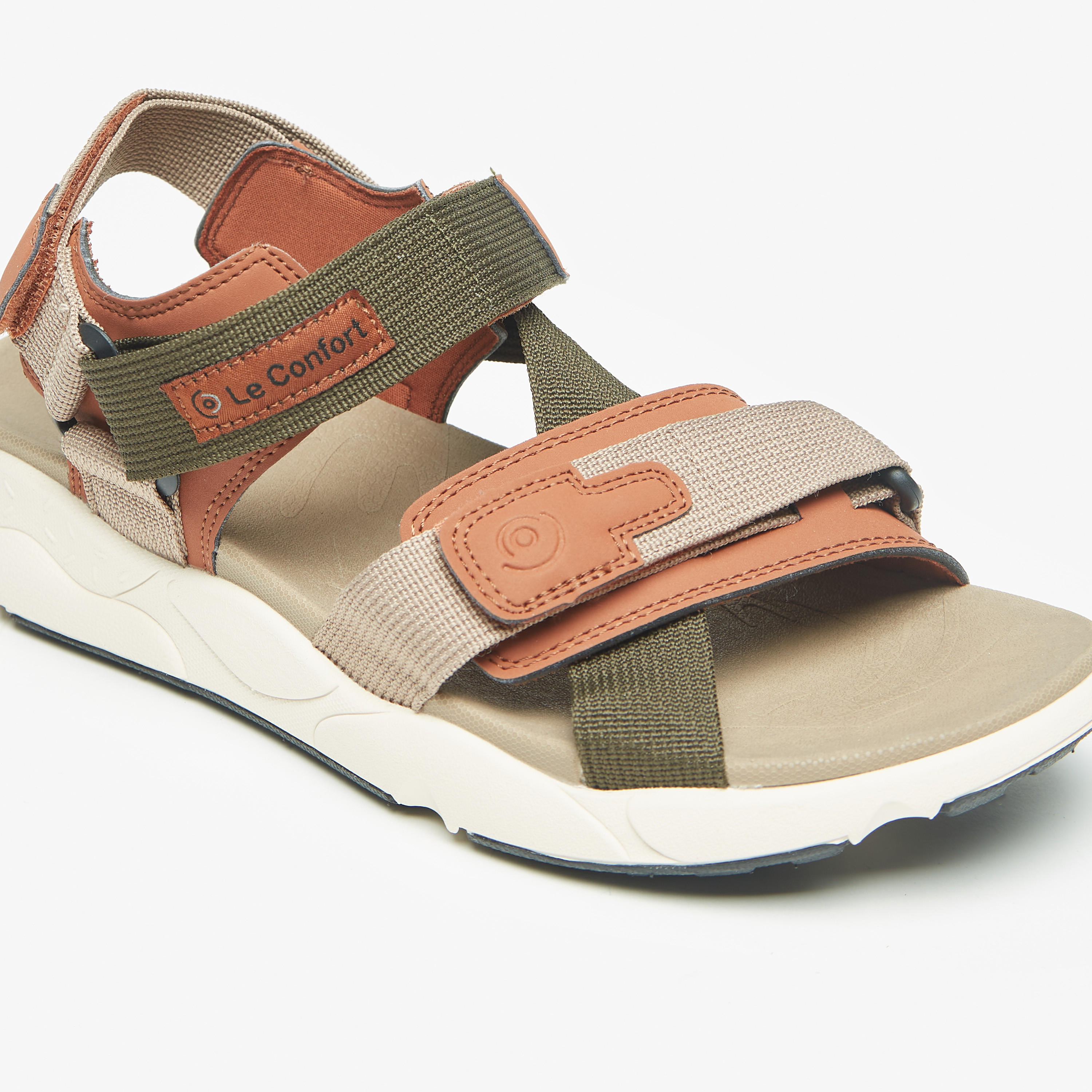 Le Confort Textured Comfort Floaters with Hook and Loop Closure-men-shoes-sandals-image-5