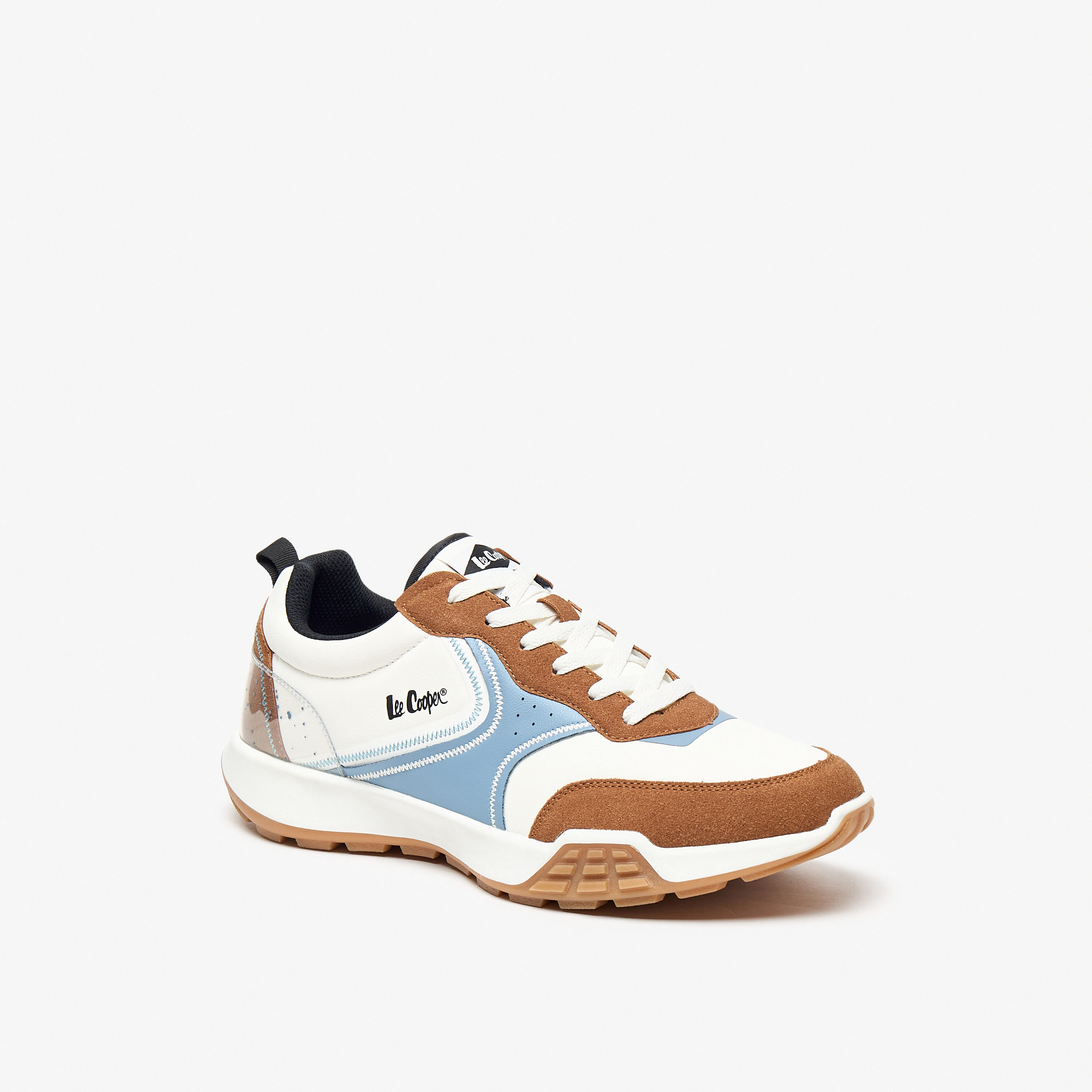 Lee Cooper Men's Colourblock Sneakers with Lace-Up Closure-men-shoes-sneakers-image-1