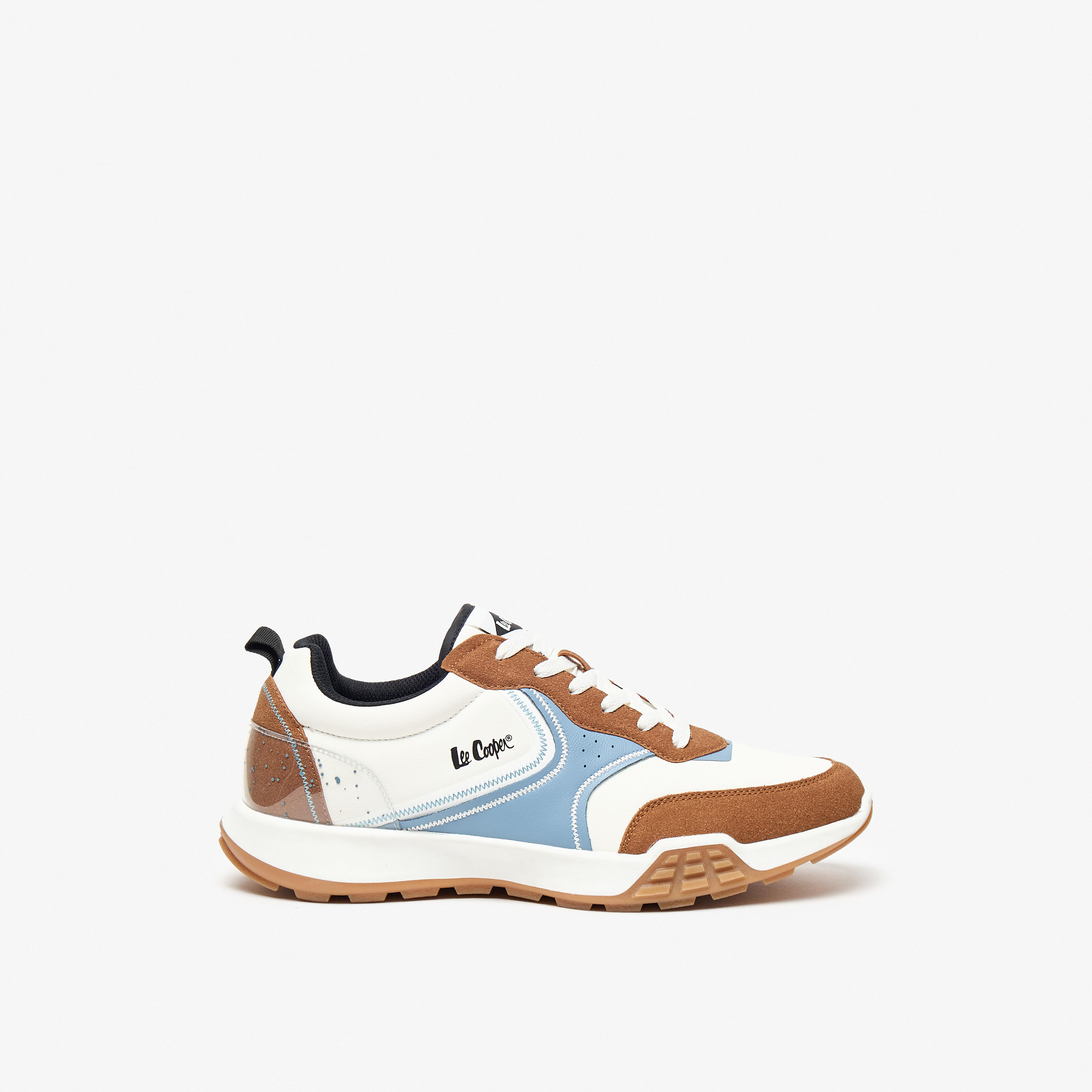 Lee Cooper Men's Colourblock Sneakers with Lace-Up Closure-men-shoes-sneakers-image-3