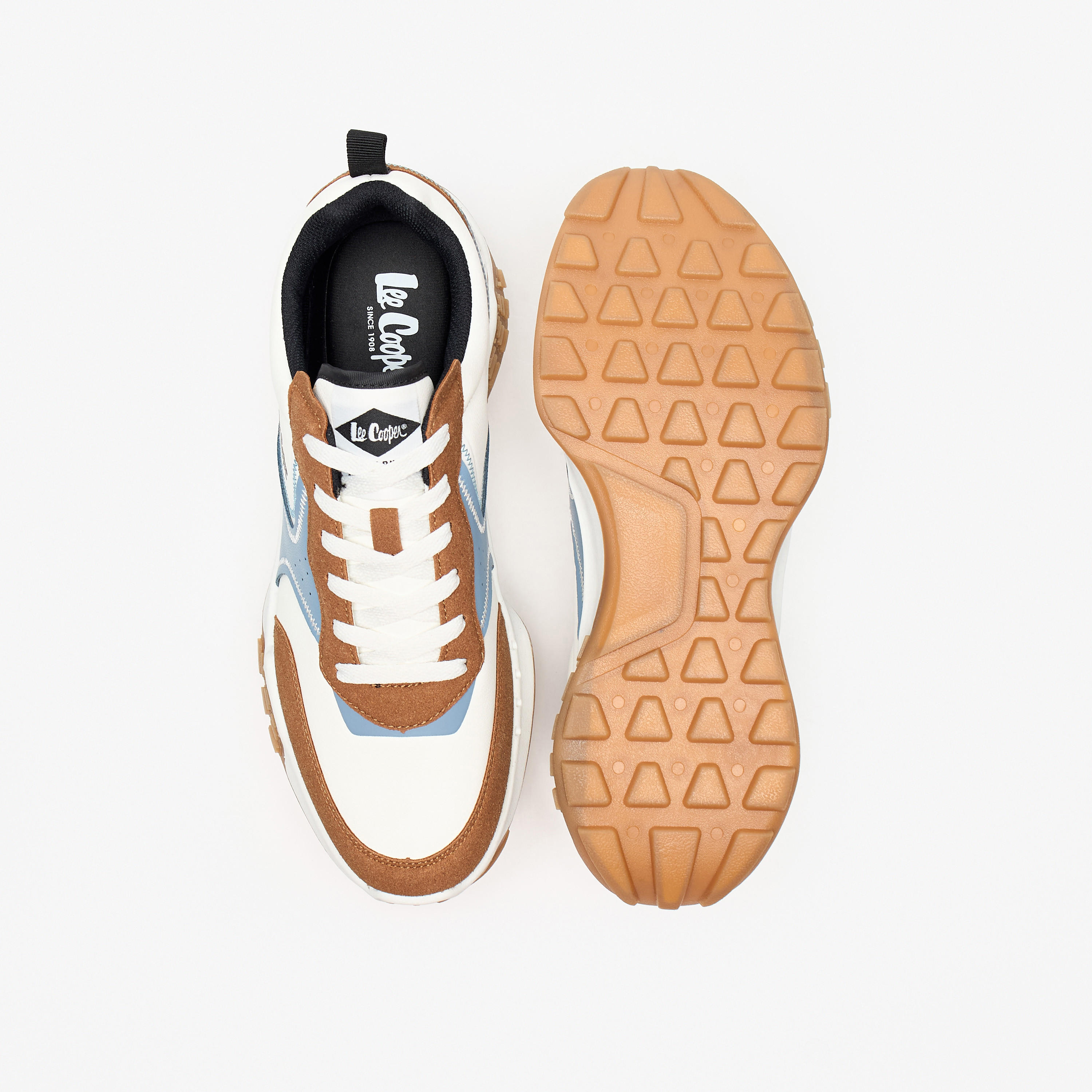 Lee Cooper Men's Colourblock Sneakers with Lace-Up Closure-men-shoes-sneakers-image-4