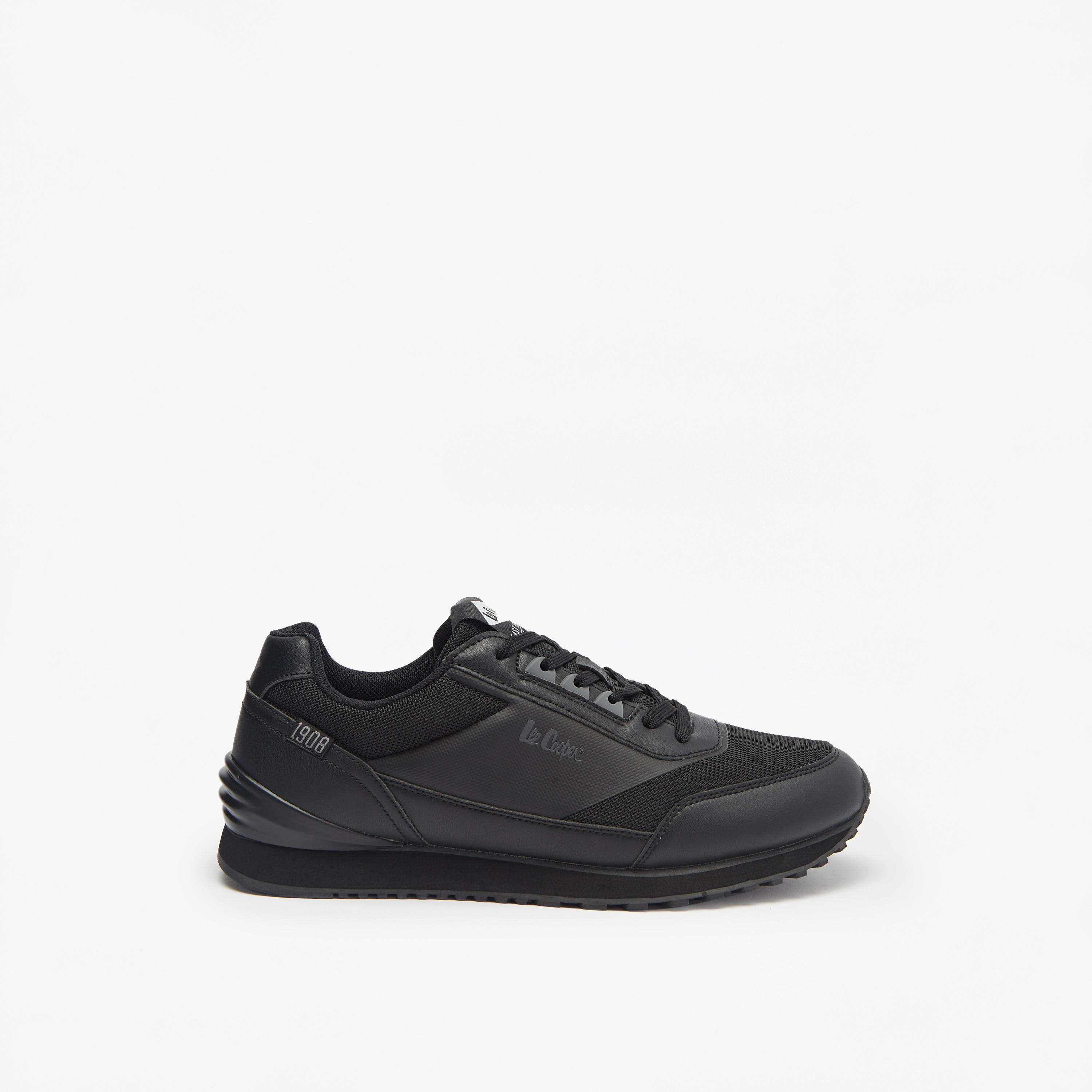 Lee Cooper Men's Panelled Lace-Up Low Ankle Sneakers-men-shoes-sneakers-image-3