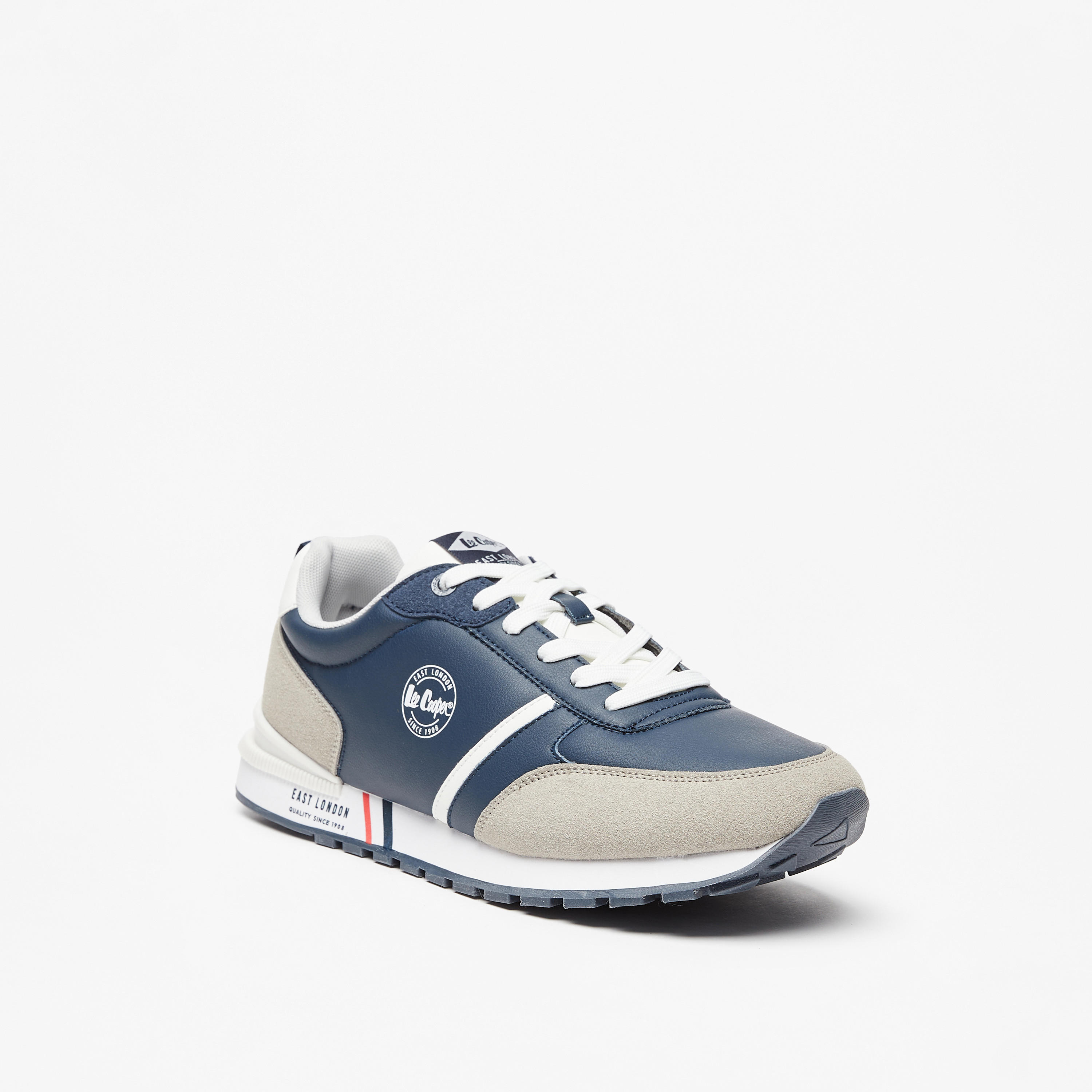 Lee Cooper Men's Panelled Low Ankle Lace-Up Sneakers-men-shoes-sneakers-image-1