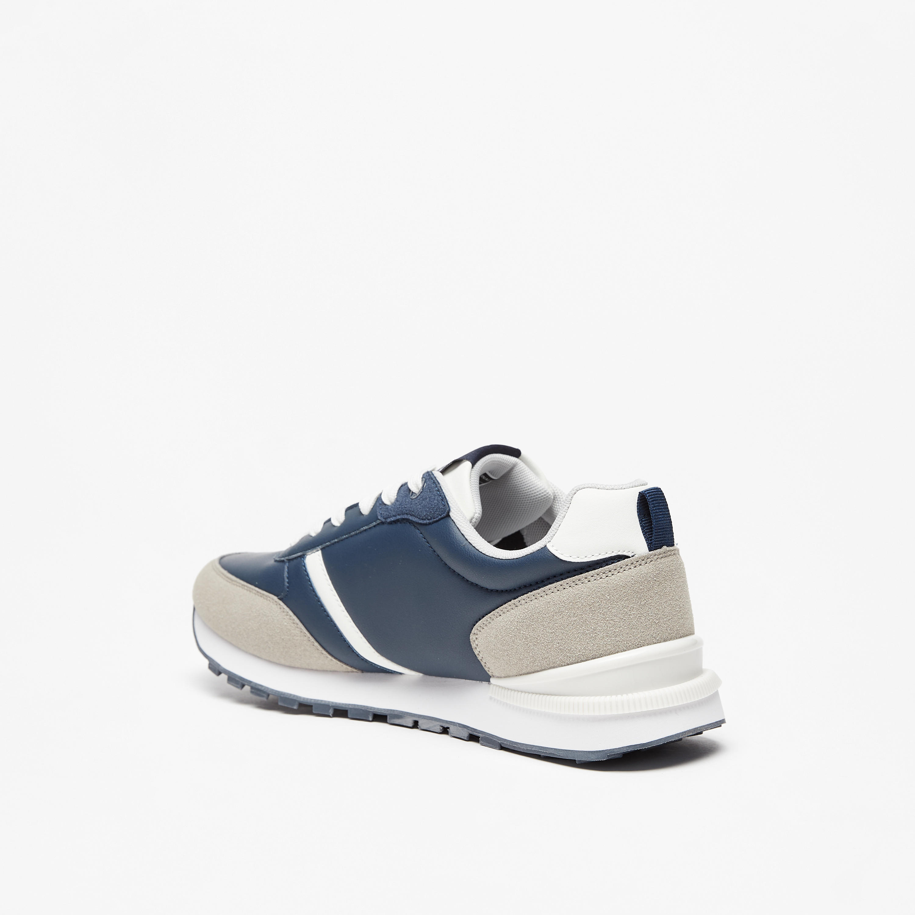 Lee Cooper Men's Panelled Low Ankle Lace-Up Sneakers-men-shoes-sneakers-image-2