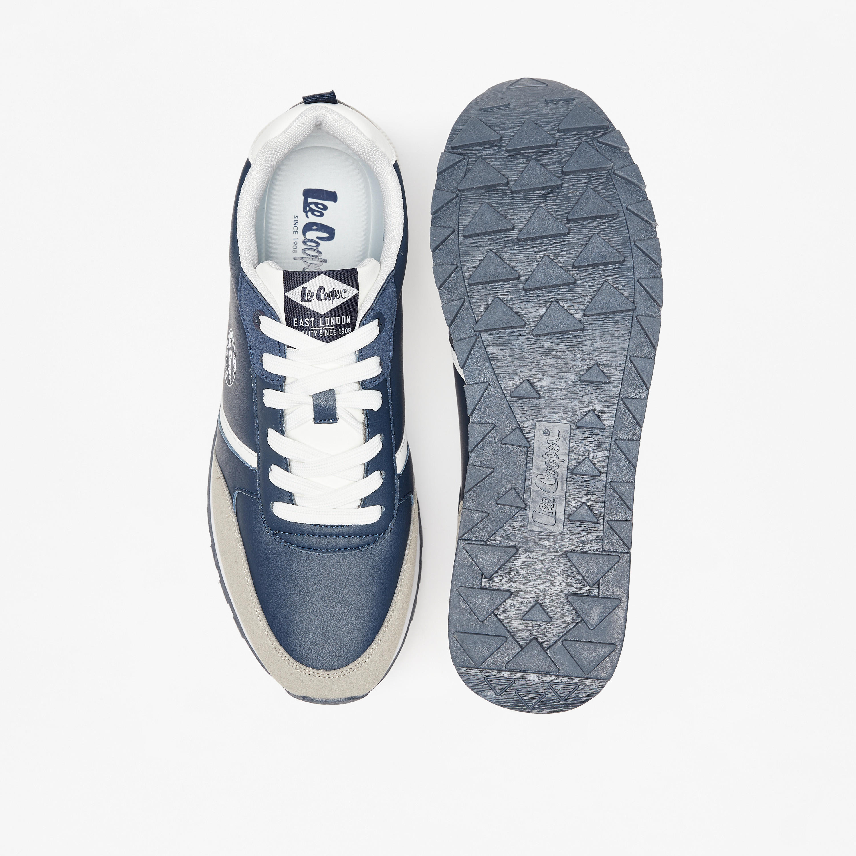 Lee Cooper Men's Panelled Low Ankle Lace-Up Sneakers-men-shoes-sneakers-image-4