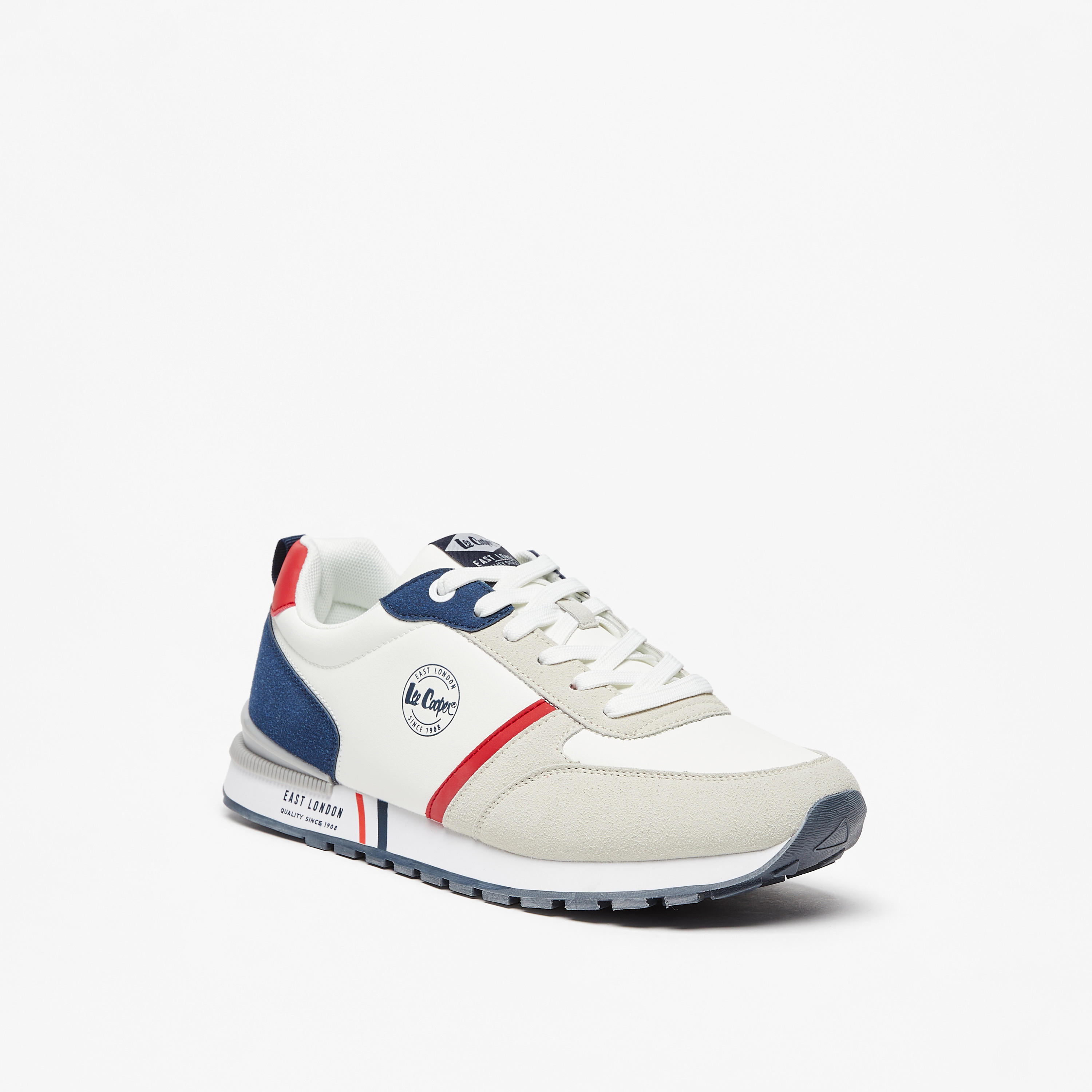 Lee Cooper Men's Panelled Low Ankle Lace-Up Sneakers-men-shoes-sneakers-image-1