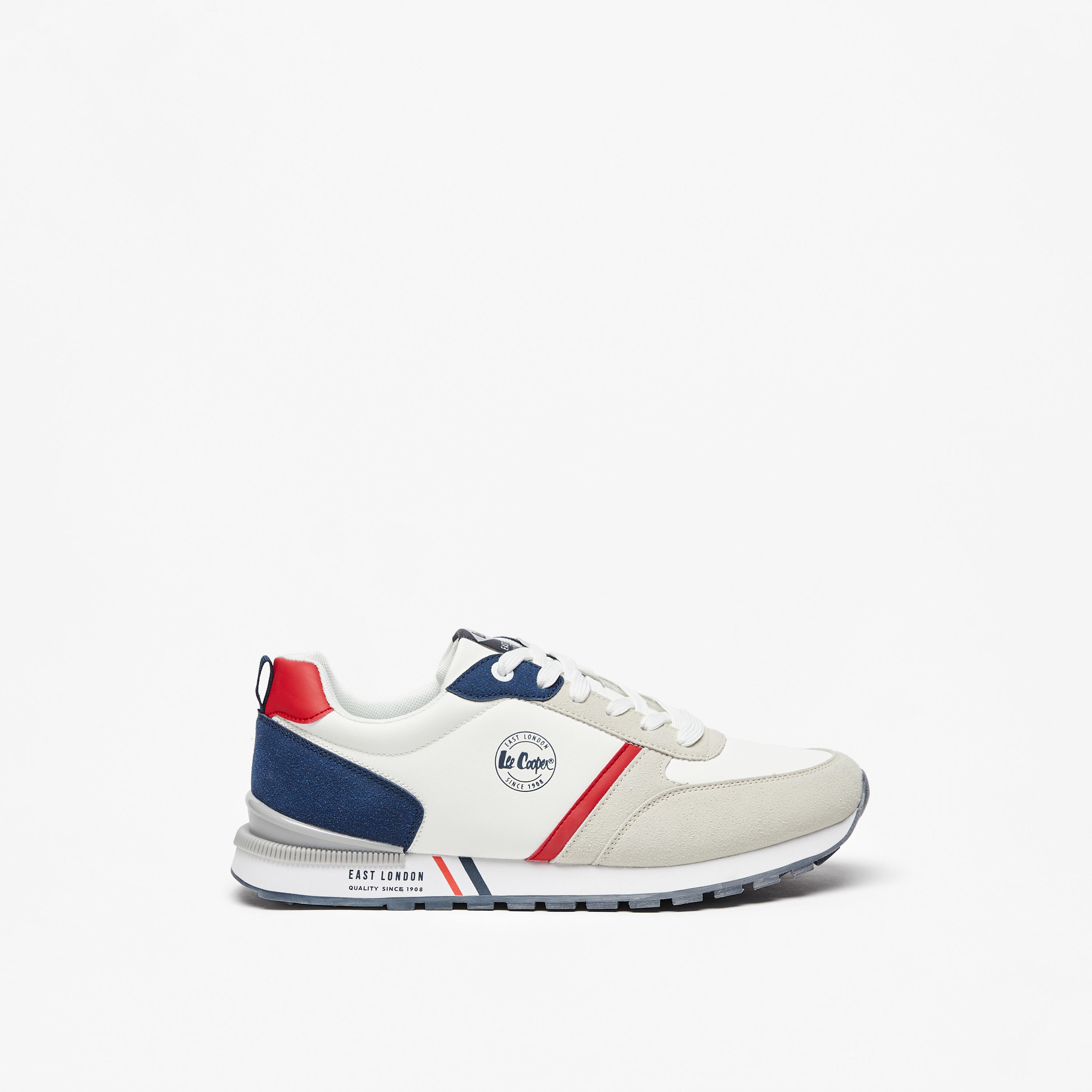 Lee Cooper Men's Panelled Low Ankle Lace-Up Sneakers-men-shoes-sneakers-image-3