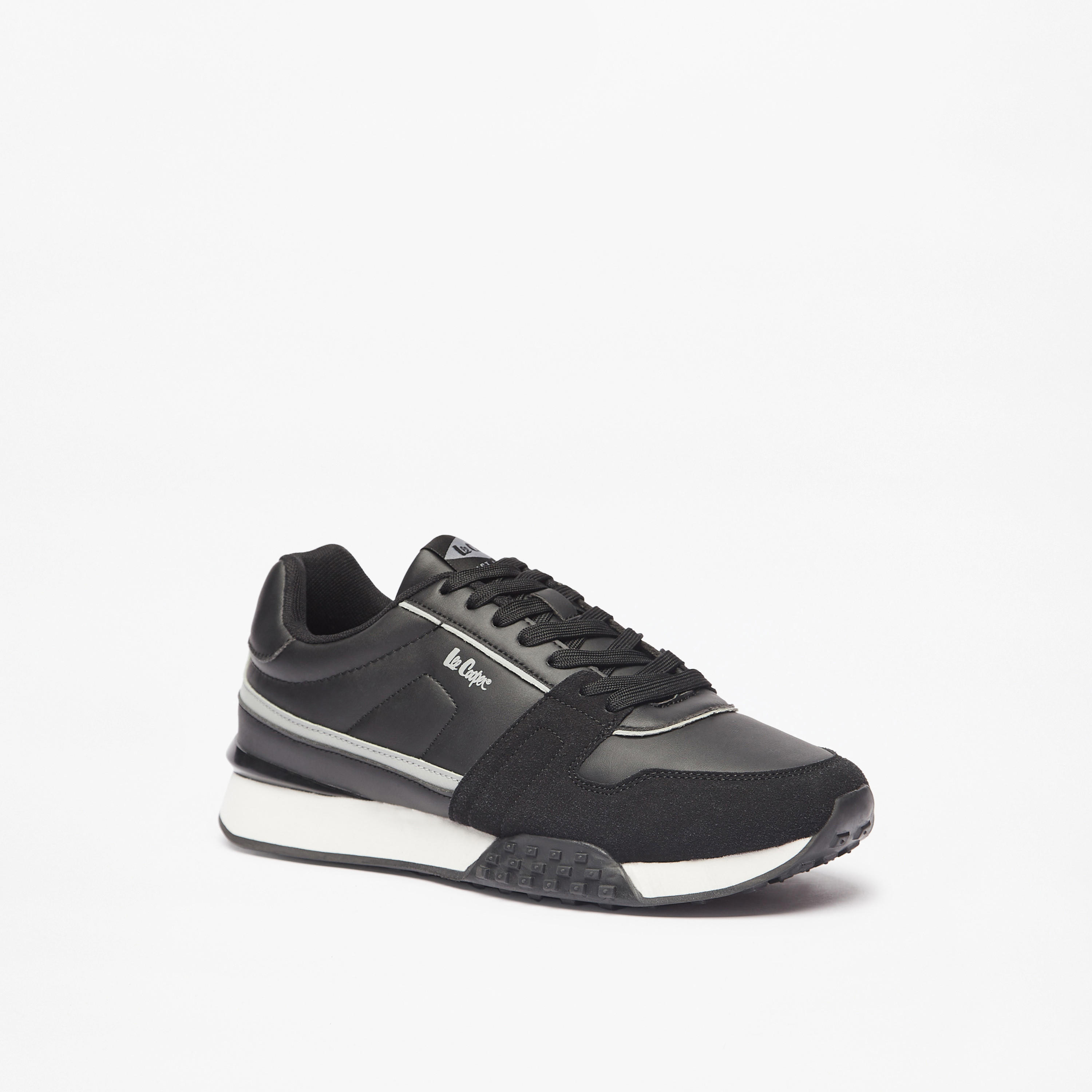حذاء سنيكرز بتفاصيل شعار ورباط إغلاق للرجال من لي كوبر-men-shoes-sneakers-image-1