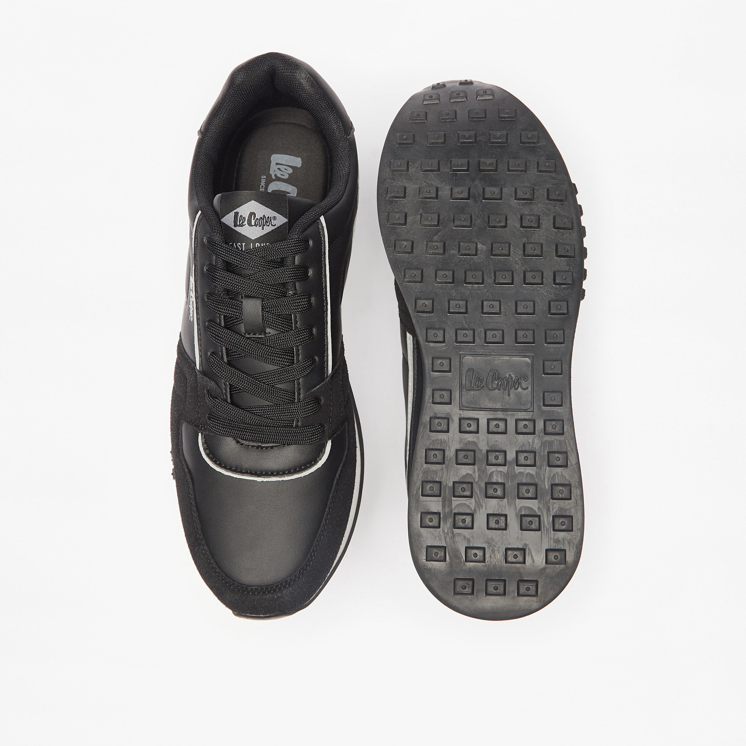 حذاء سنيكرز بتفاصيل شعار ورباط إغلاق للرجال من لي كوبر-men-shoes-sneakers-image-4