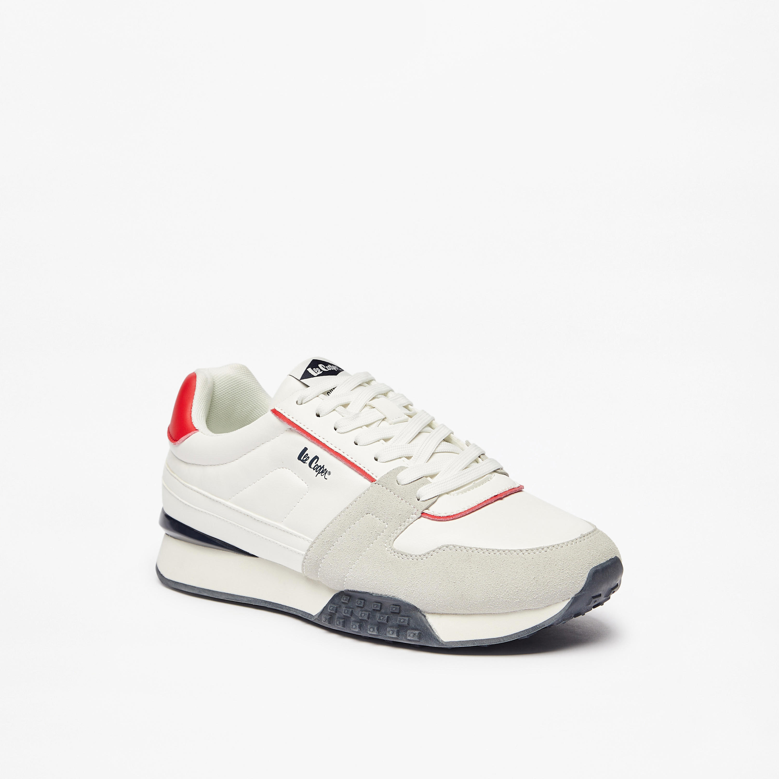 حذاء سنيكرز بتفاصيل شعار ورباط إغلاق للرجال من لي كوبر-men-shoes-sneakers-image-1
