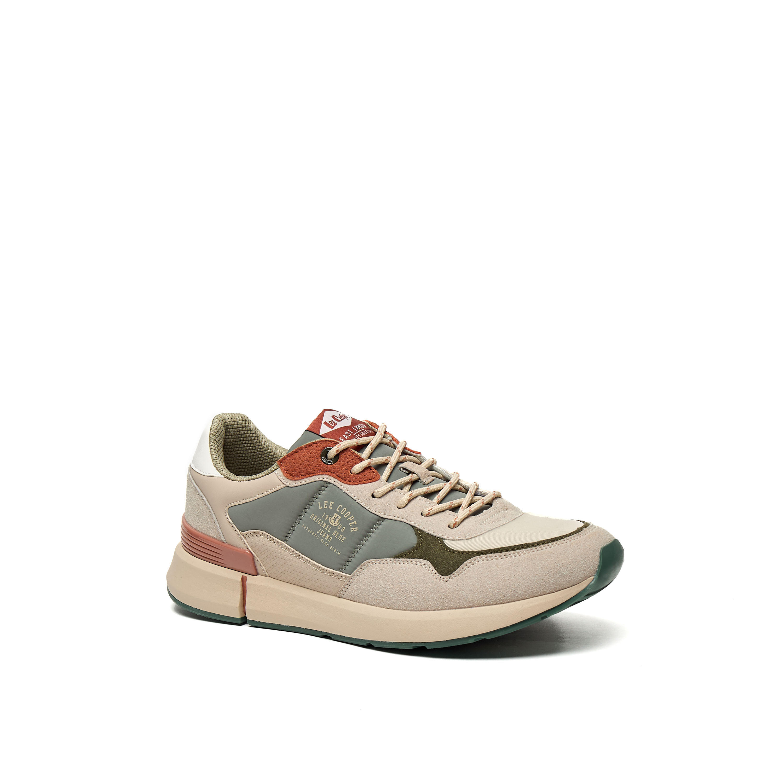 Lee Cooper Men's Colourblock Sneakers with Lace-Up Closure-men-shoes-sneakers-image-1