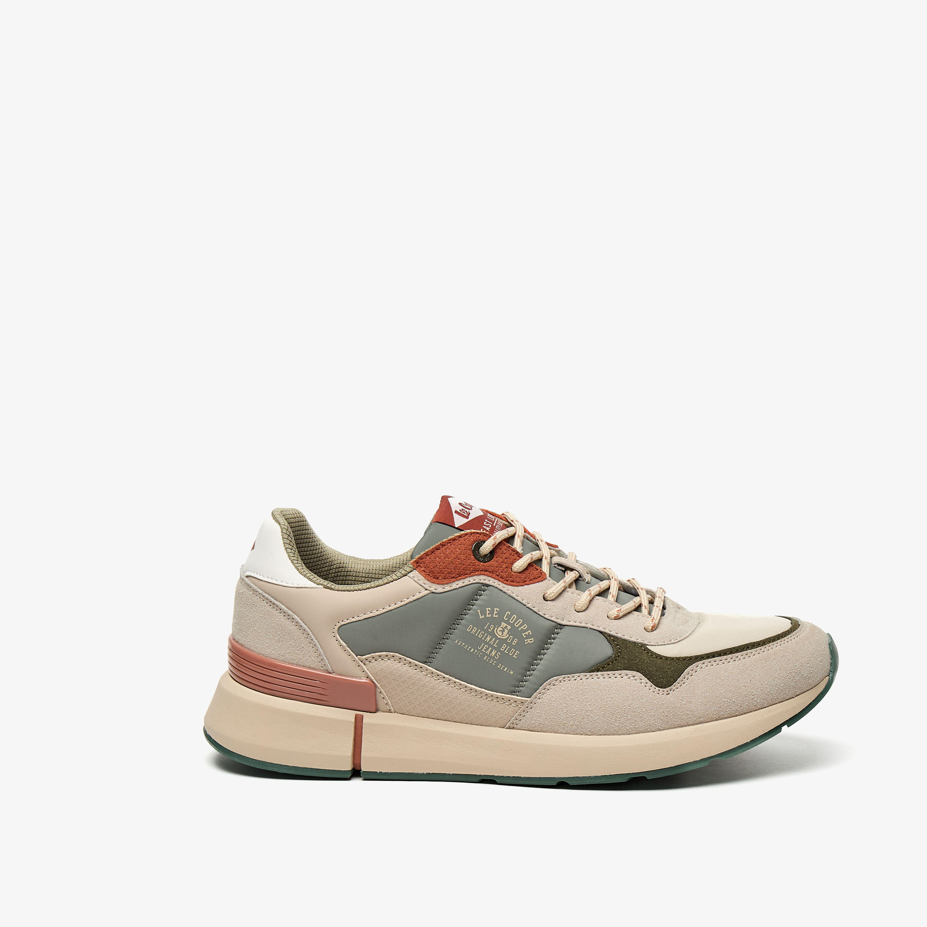 Lee Cooper Men's Colourblock Sneakers with Lace-Up Closure-men-shoes-sneakers-image-3
