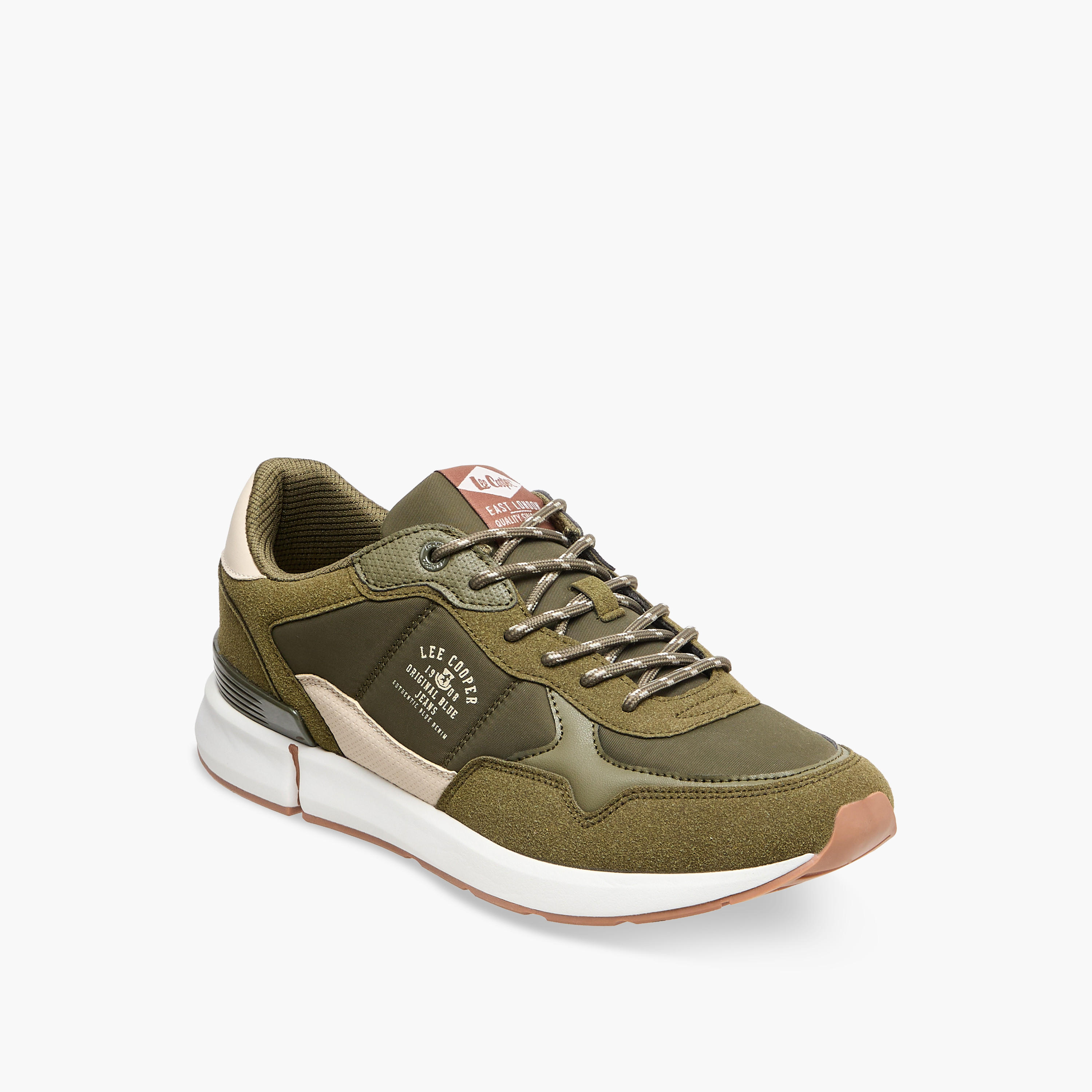 Lee Cooper Men's Colourblock Sneakers with Lace-Up Closure-men-shoes-sneakers-image-4