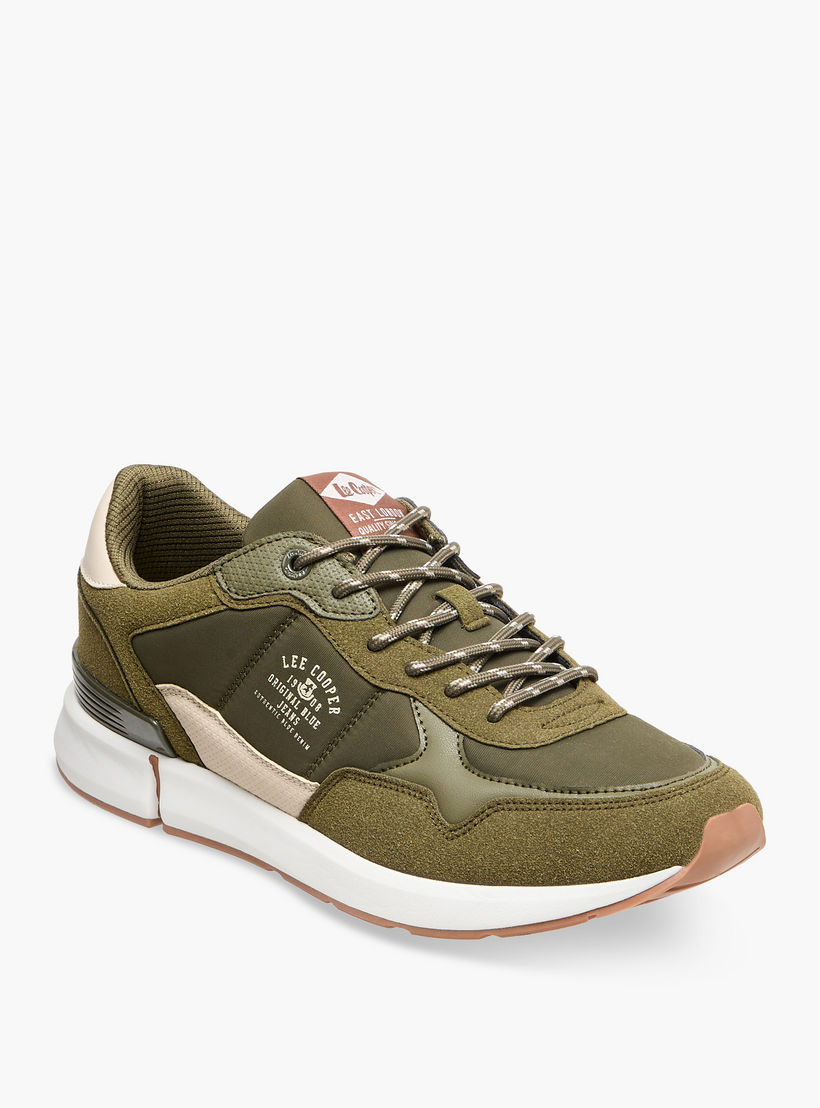 Lee Cooper Men's Colourblock Sneakers with Lace-Up Closure-men-shoes-sneakers-image-4