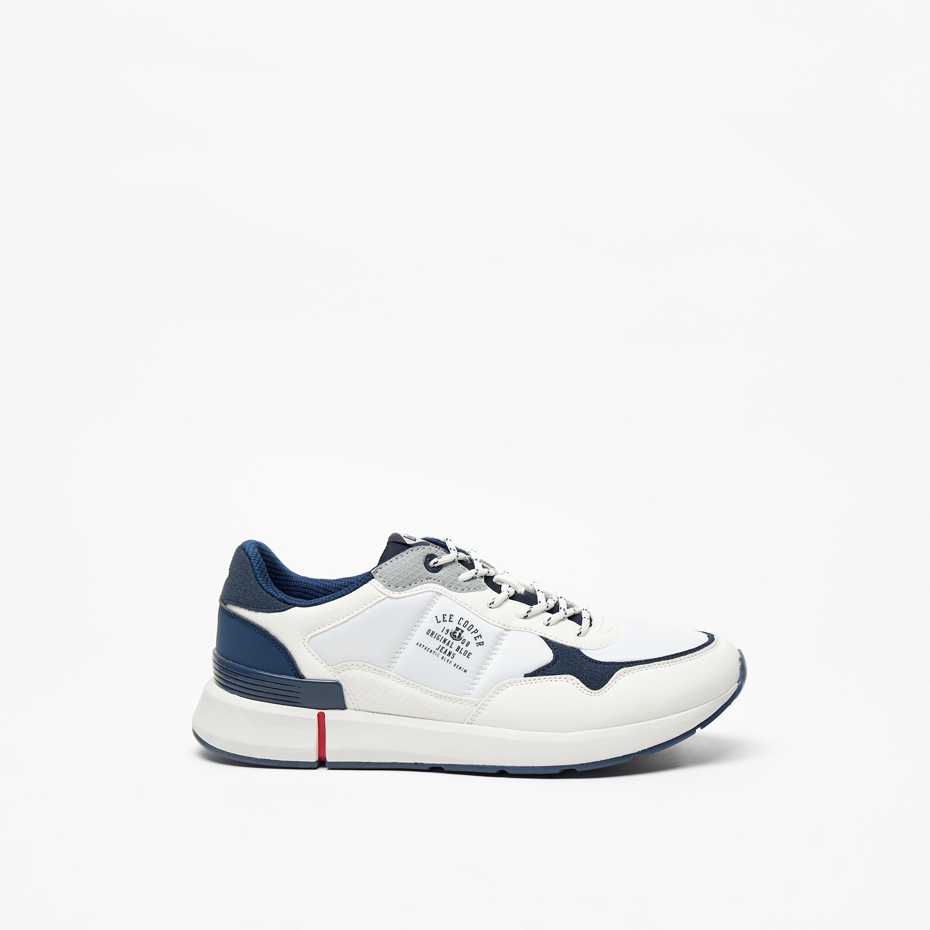 Lee Cooper Men's Colourblock Sneakers with Lace-Up Closure-men-shoes-sneakers-image-3