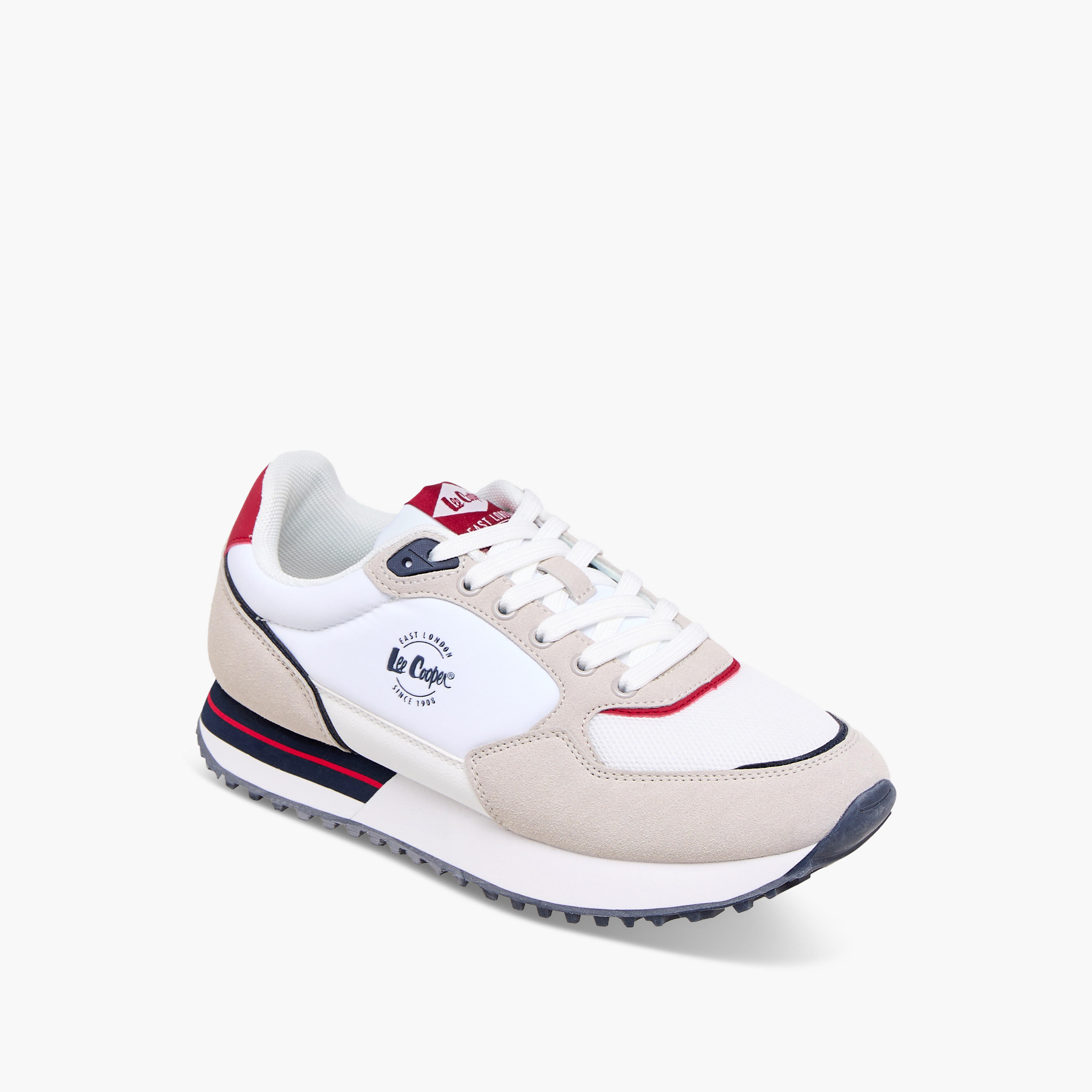 Lee Cooper Women's Logo Print Sneakers with Lace-Up Closure-women-shoes-sneakers-image-2