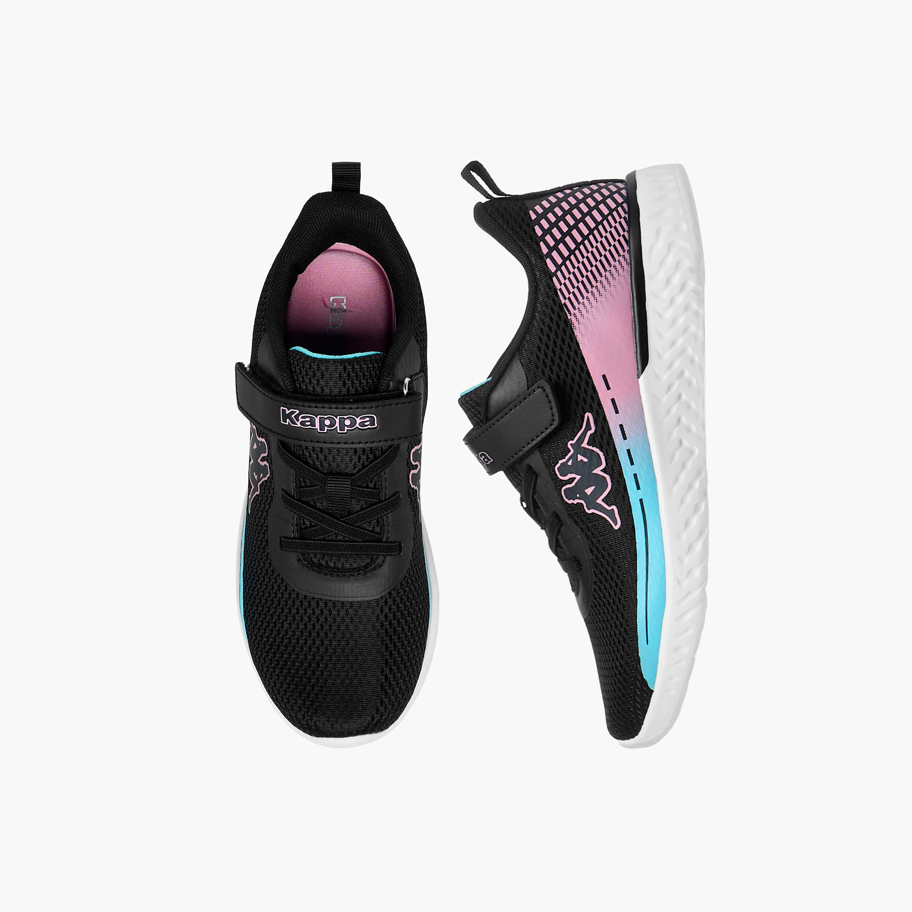 Kappa Girls Panelled Hook & Loop Breathable Walking Shoes-girls-shoes-sports-image-1