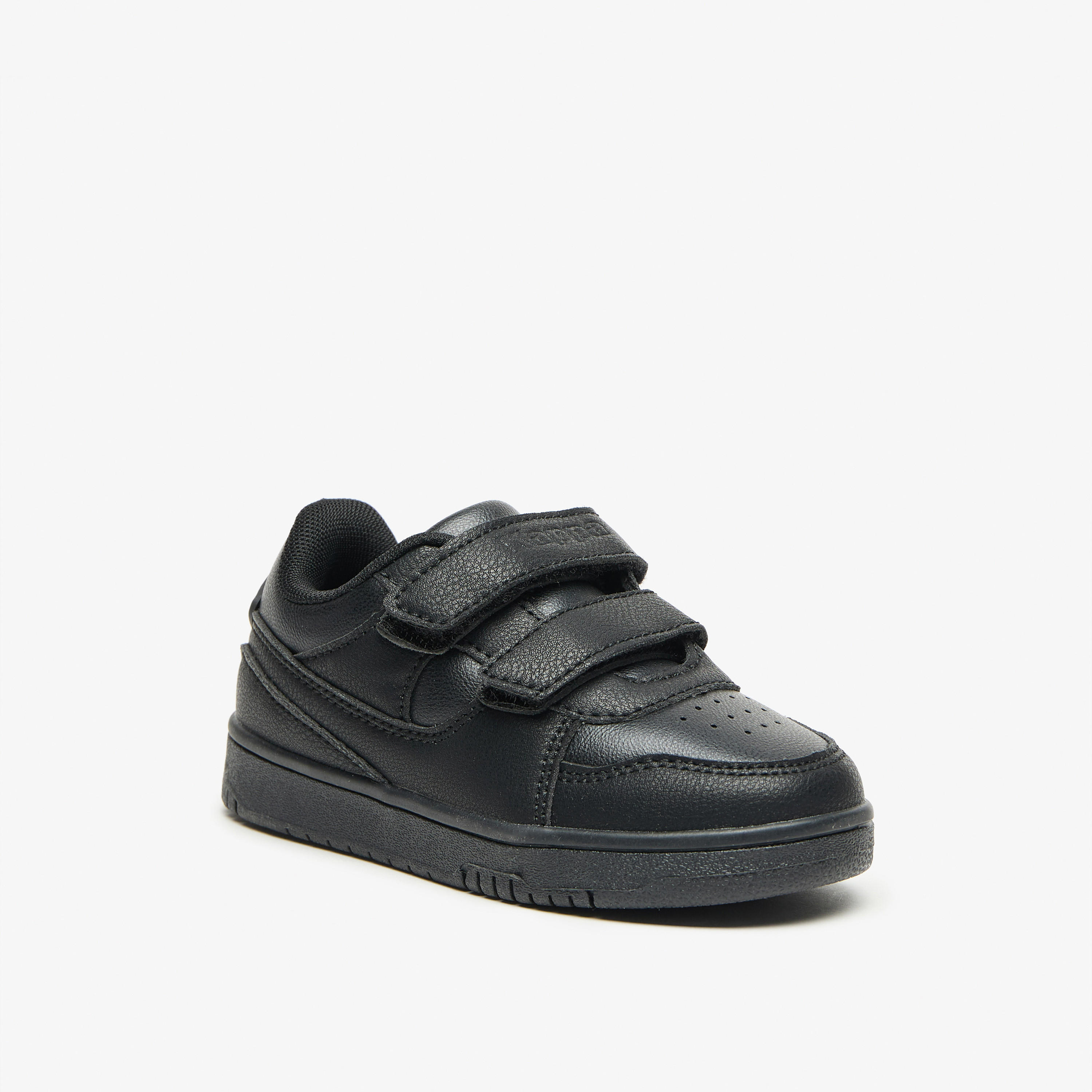 Kappa Kids Panelled School Shoes with Hook and Loop Closure-girls-shoes-schoolshoes-image-1