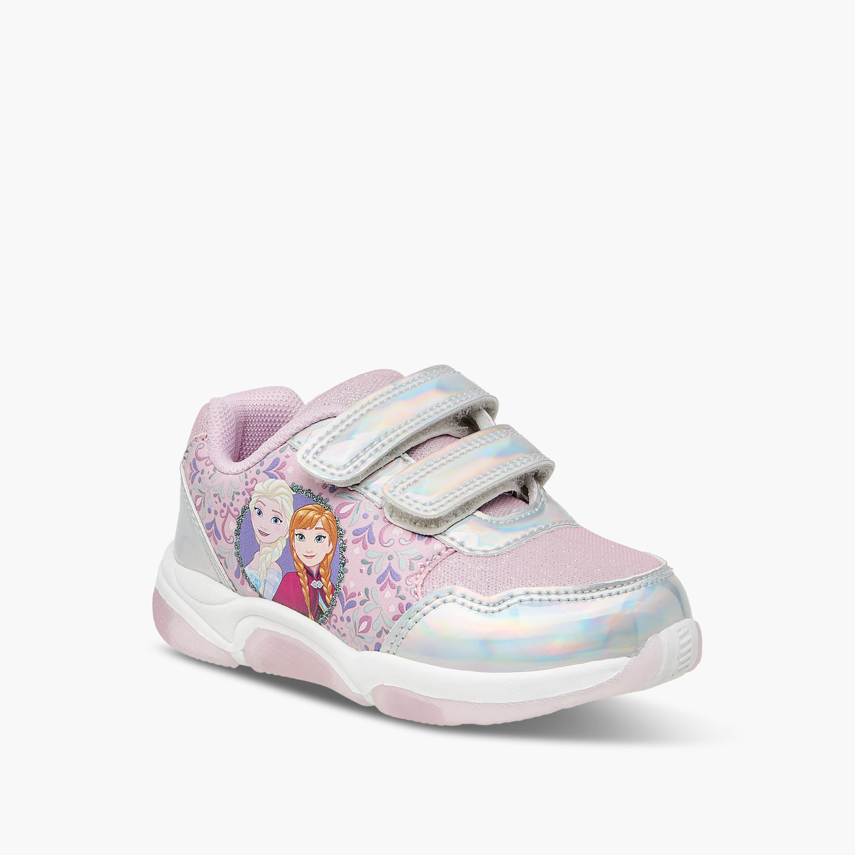 Disney Frozen Print Light-Up Sneakers with Hook and Loop Closure-girls-shoes-sneakers-image-2