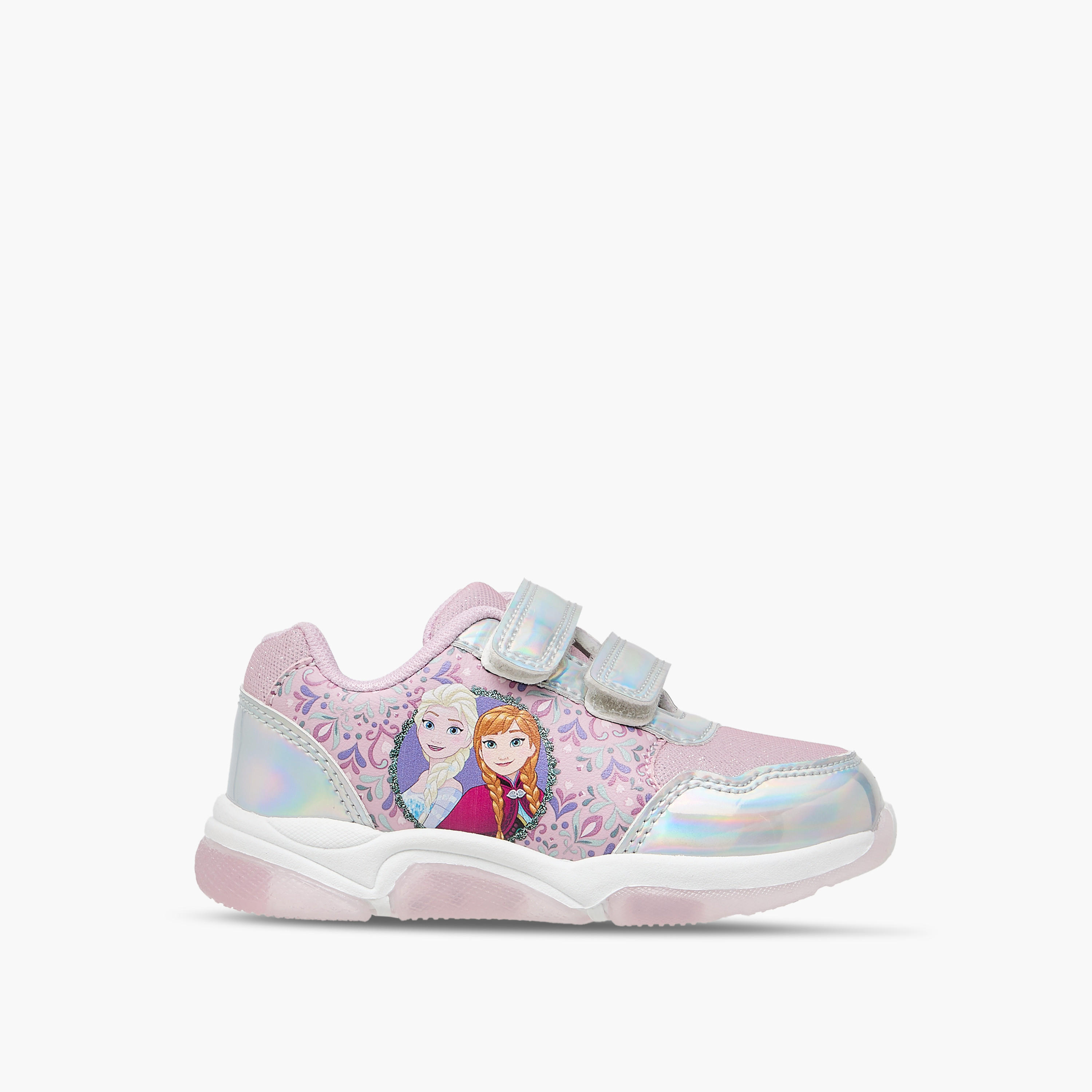 Disney Frozen Print Light-Up Sneakers with Hook and Loop Closure-girls-shoes-sneakers-image-3