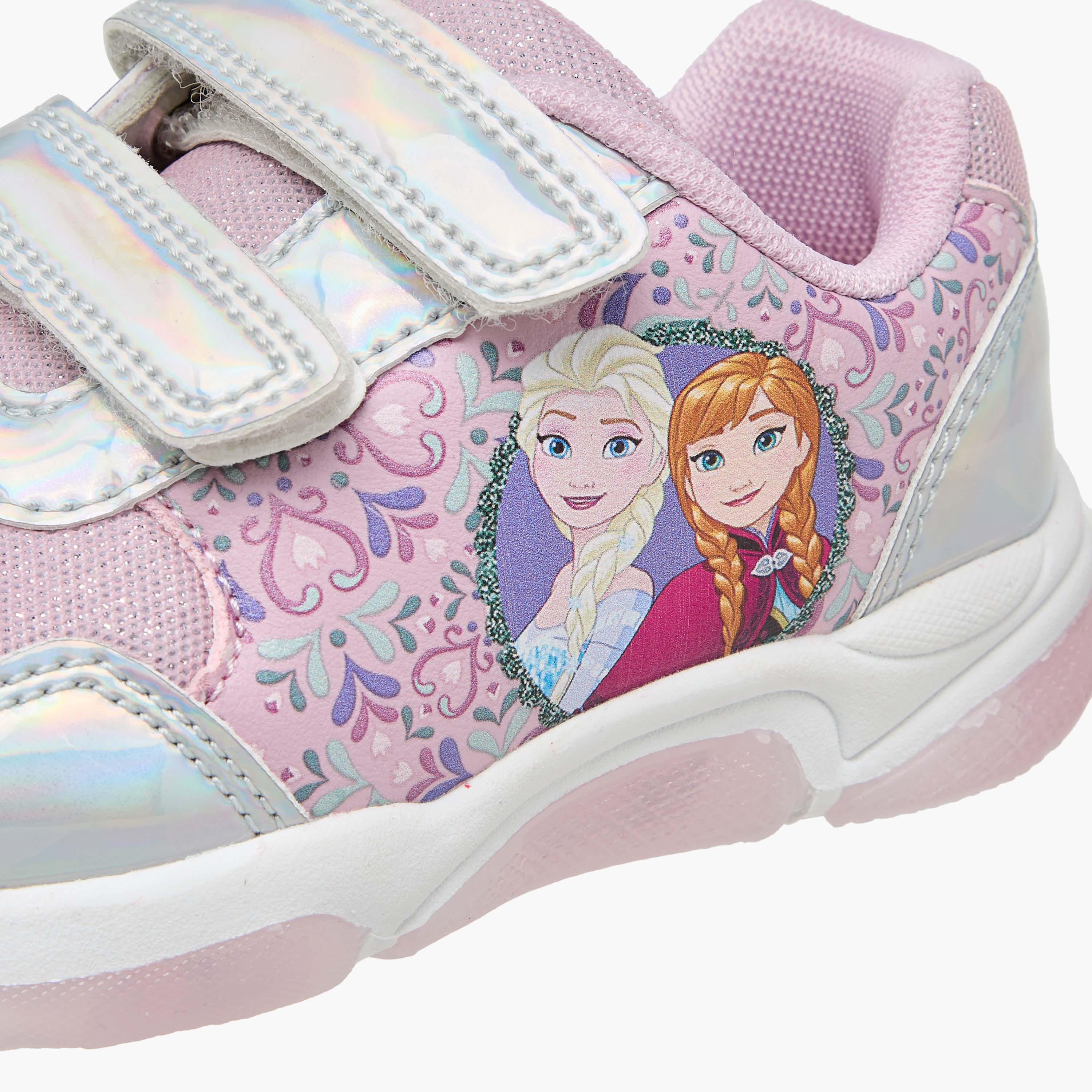 Disney Frozen Print Light-Up Sneakers with Hook and Loop Closure-girls-shoes-sneakers-image-4