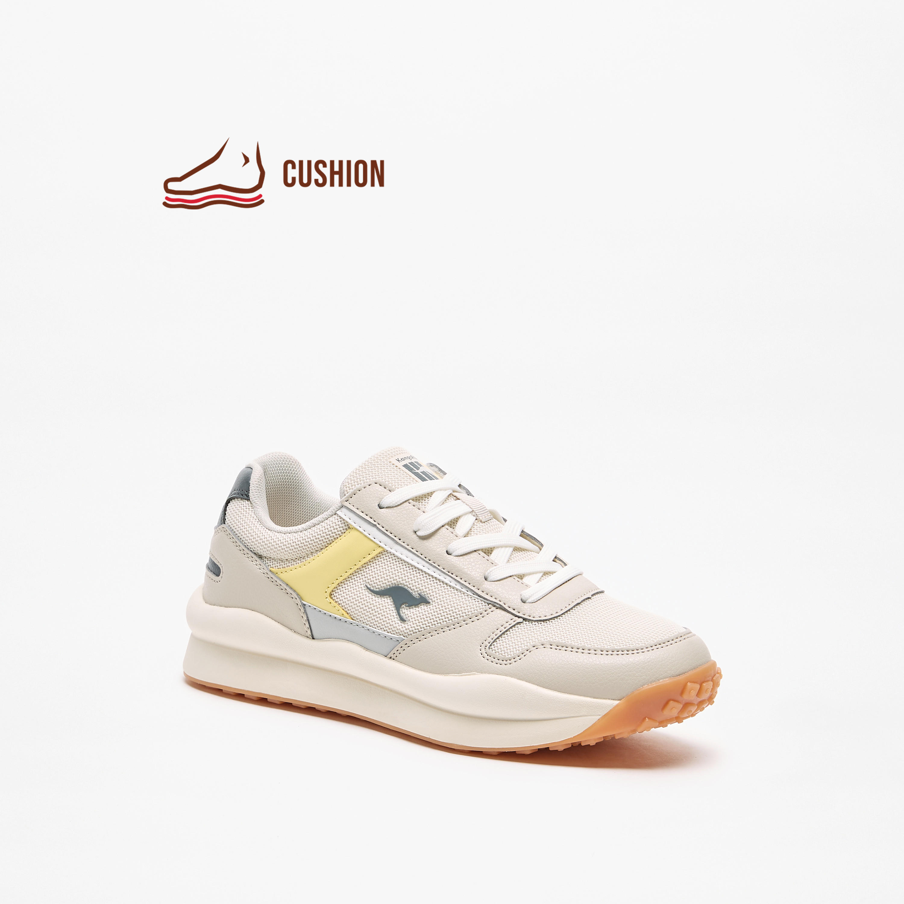 KangaROOS Women's Panelled Lace-Up Sports Shoes with Cushioning-women-shoes-sneakers-image-1