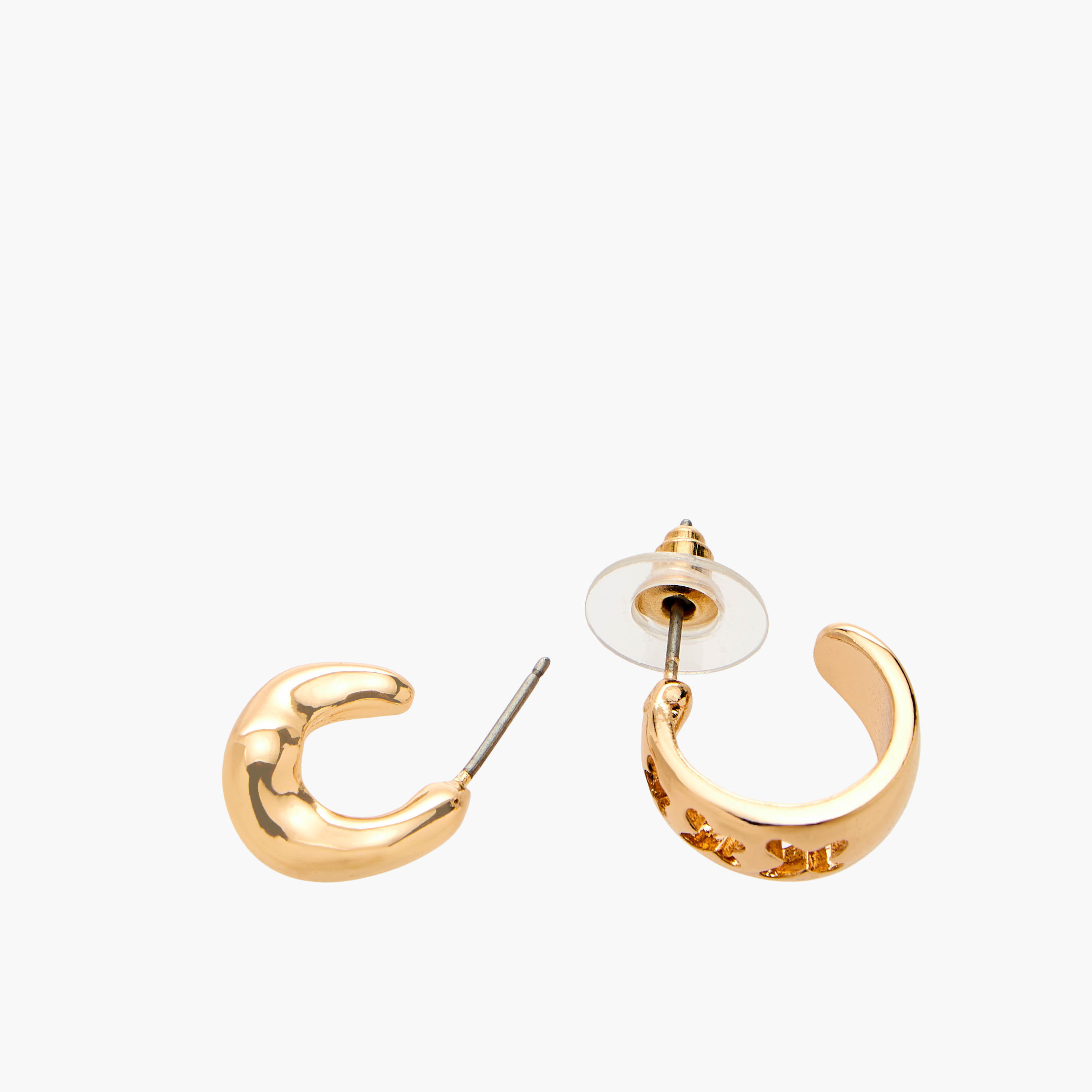 Flora Bella Pack of 6 Gold Tone Embellished Hoop Earrings with Pushback Closure-women-watchesandjewellery-jewellery-earrings-image-4