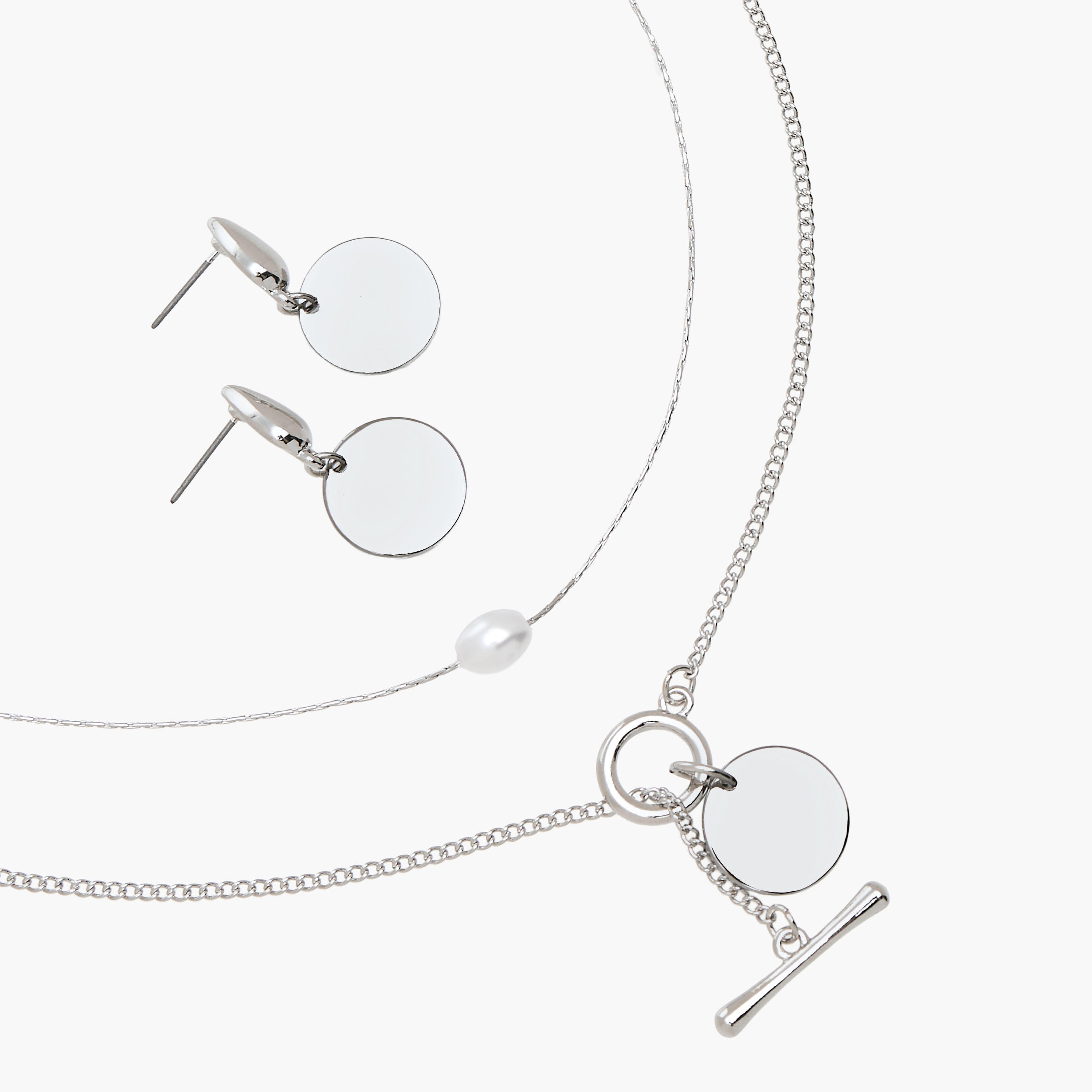 Flora Bella Set of 3 Metallic Pendant Necklace and Earrings-women-watchesandjewellery-jewellery-jewellerysets-image-6