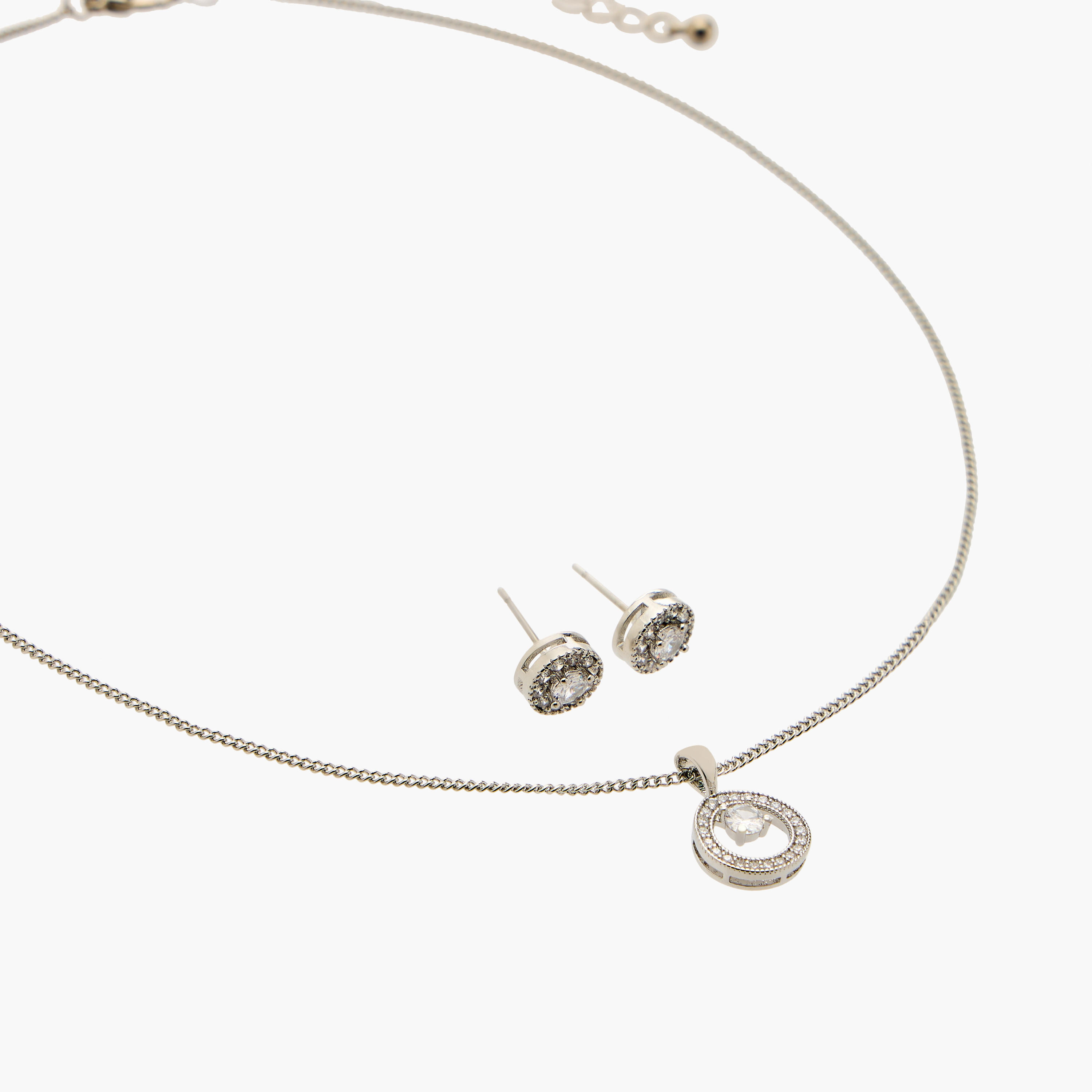 Flora Bella Set of 2 Embellished Metal Necklace and Earrings-women-watchesandjewellery-jewellery-jewellerysets-image-3
