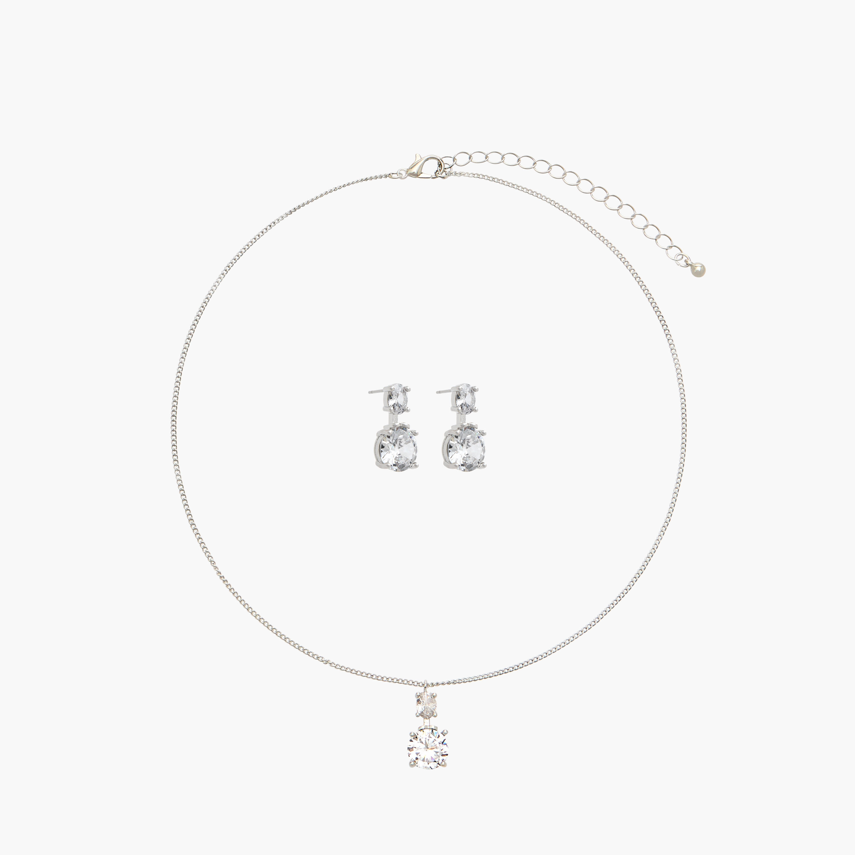 Flora Bella Set of 2 Embellished Metal Necklace and Earrings-women-watchesandjewellery-jewellery-jewellerysets-image-1