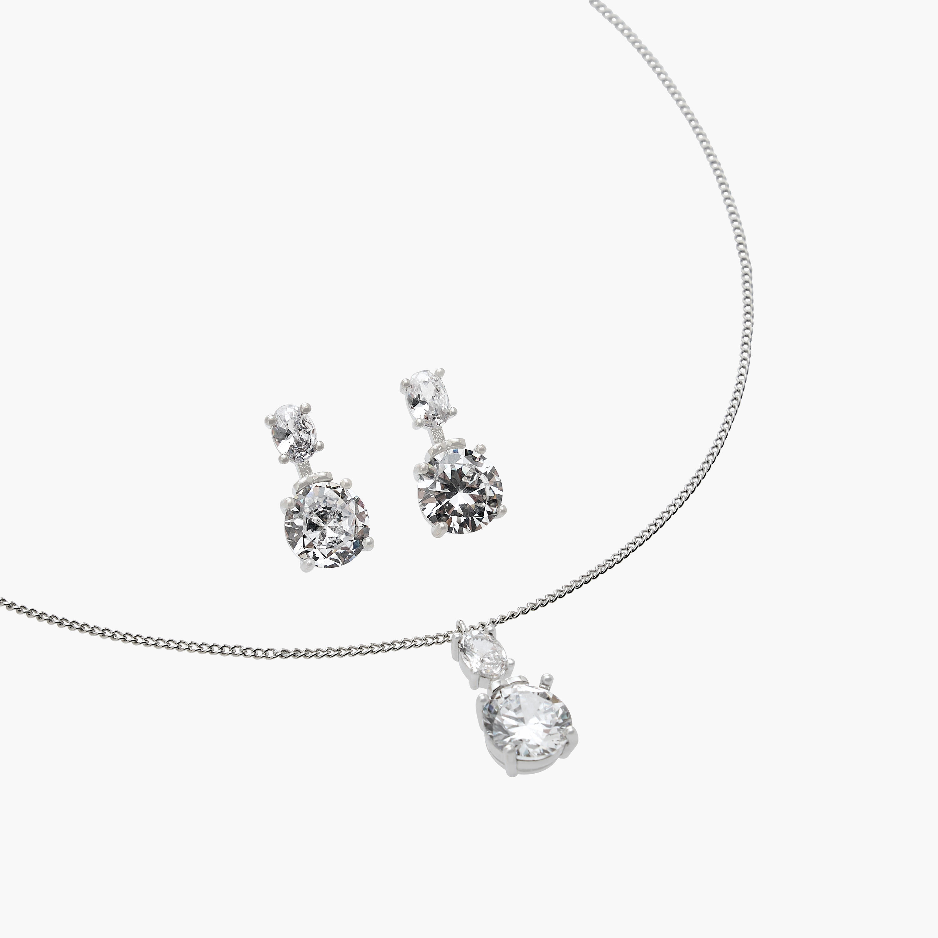 Flora Bella Set of 2 Embellished Metal Necklace and Earrings-women-watchesandjewellery-jewellery-jewellerysets-image-3
